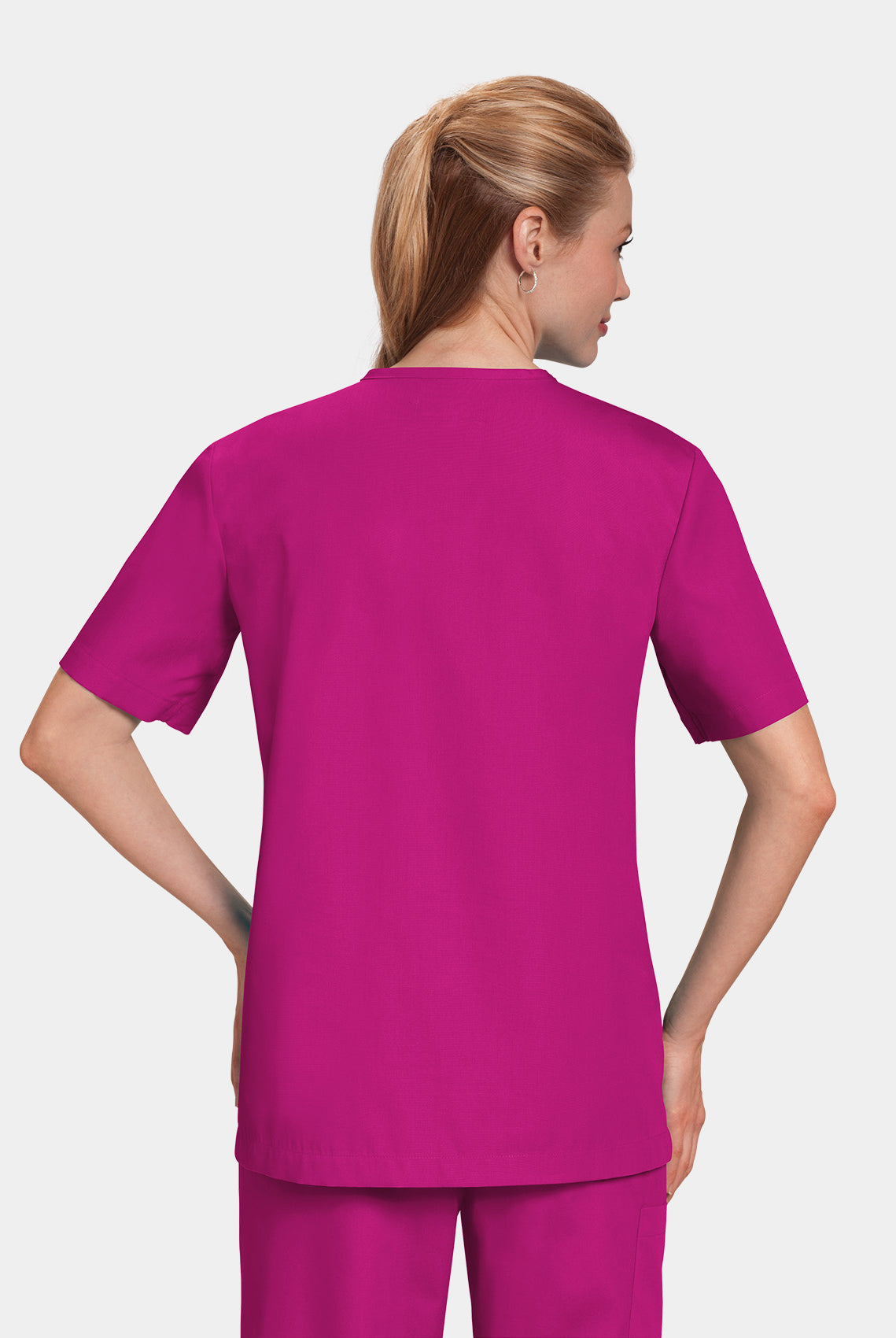 Orange Standard Balboa Scrub Top - Fierce Fuchsia - back