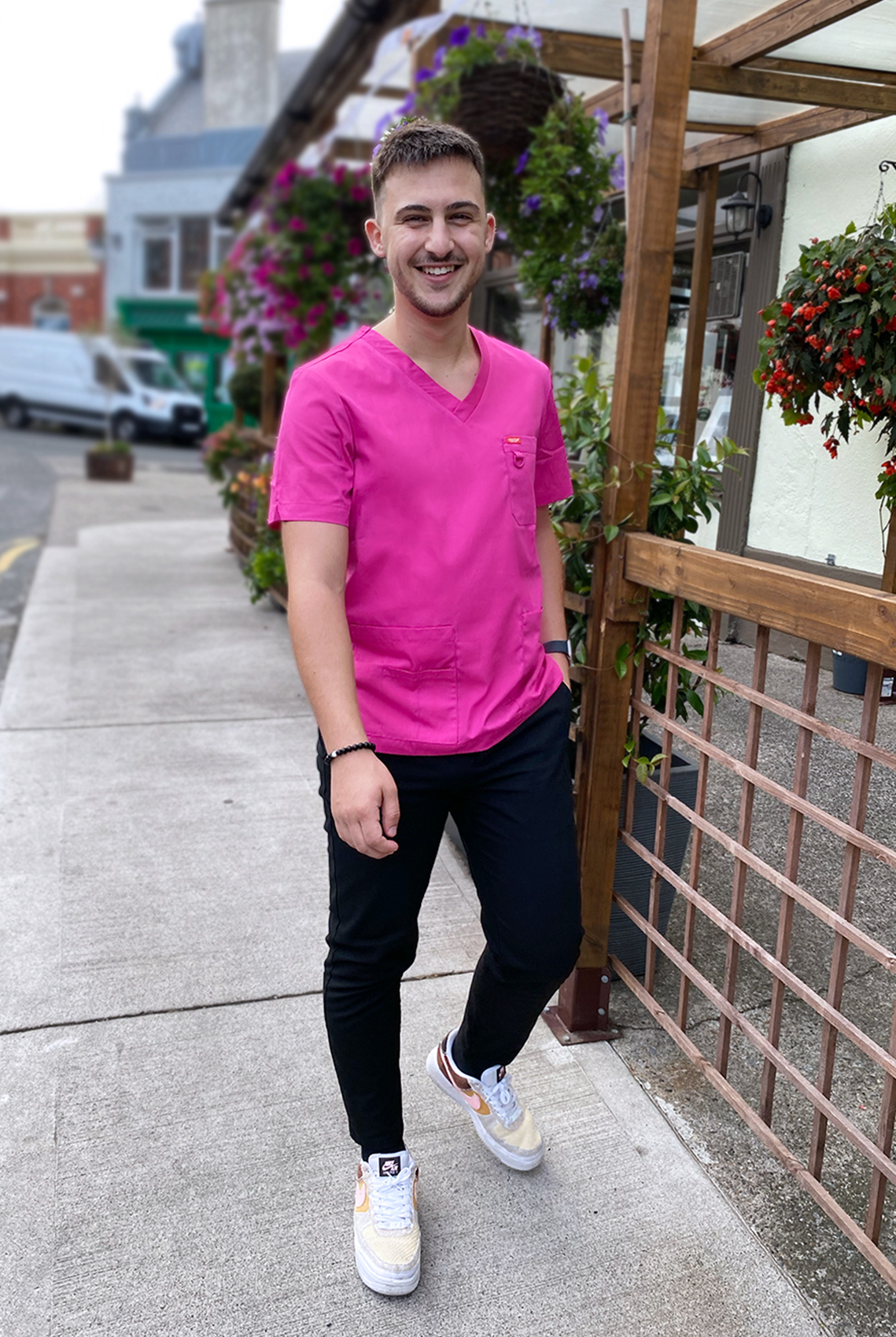 Orange Standard Balboa Scrub Top