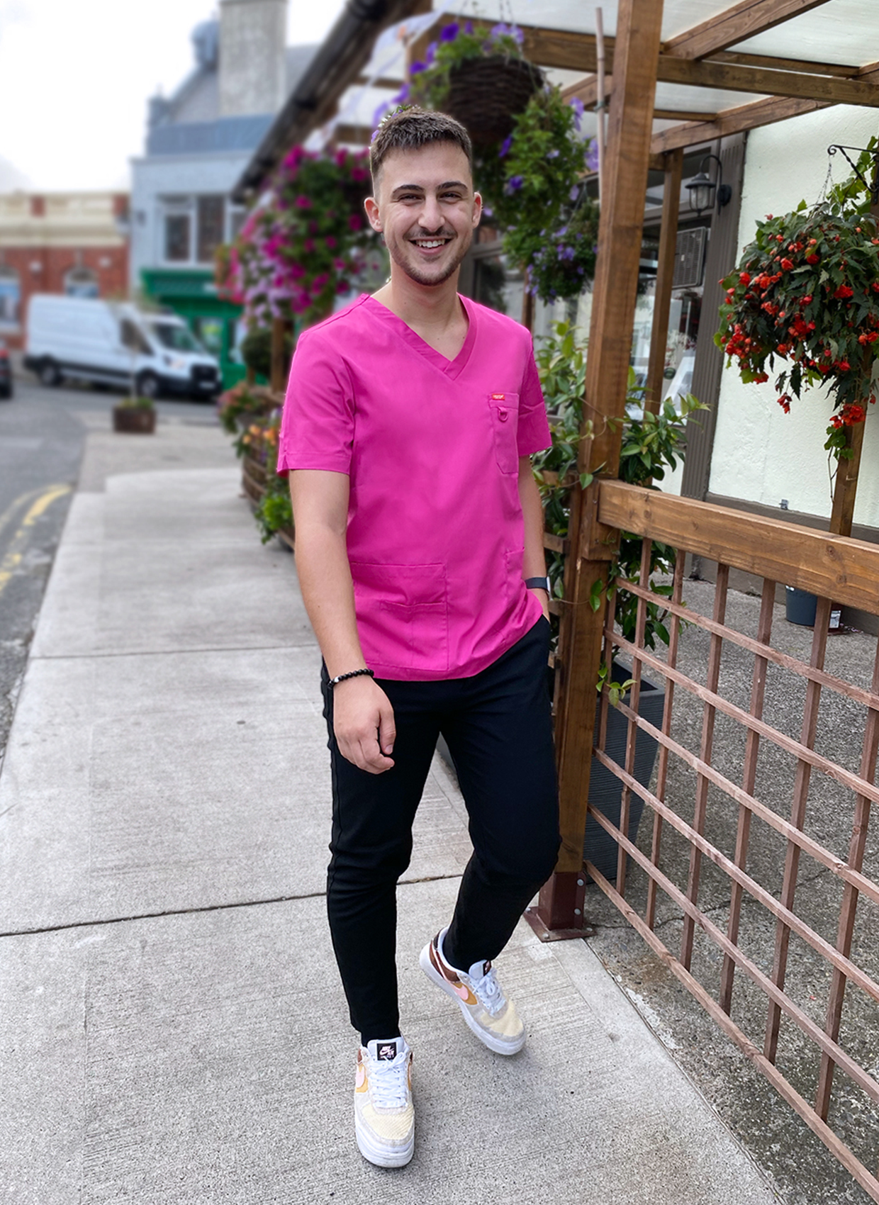 Orange Standard Balboa Scrub Top