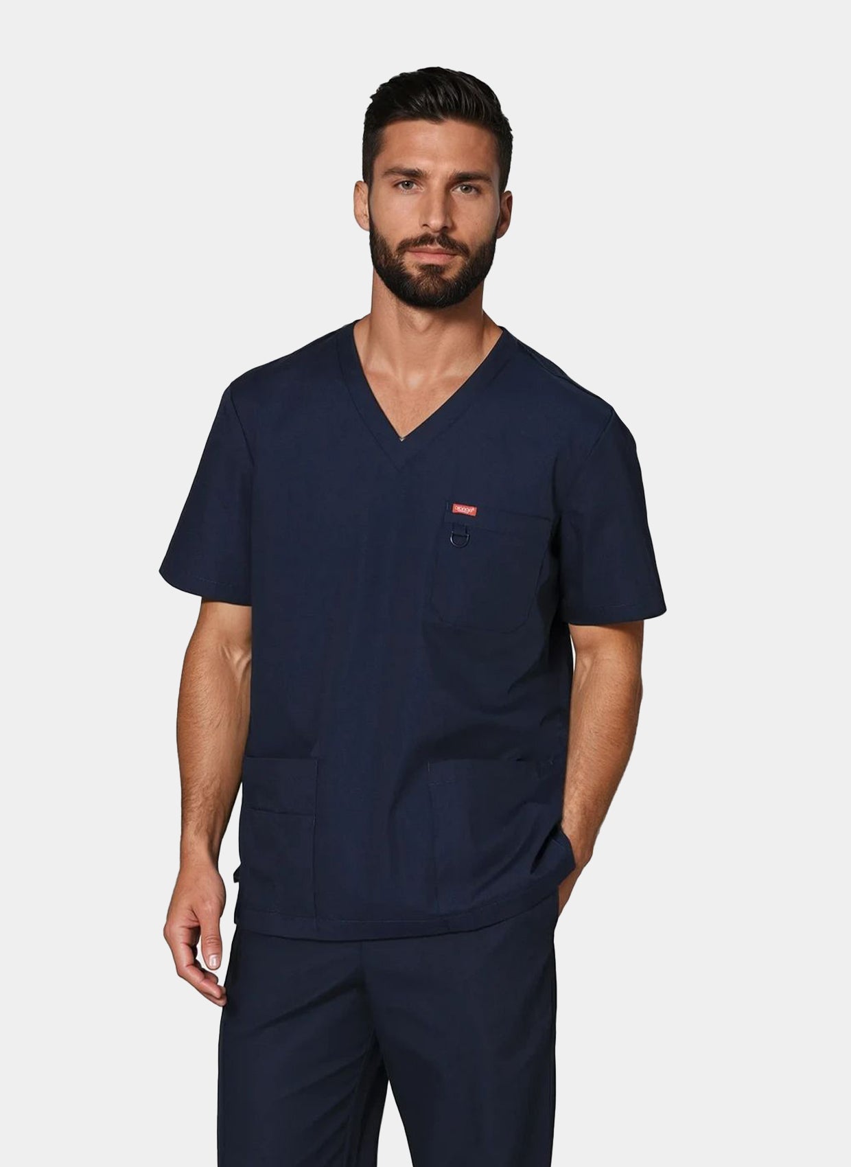 Orange Standard Balboa Scrub top Navy