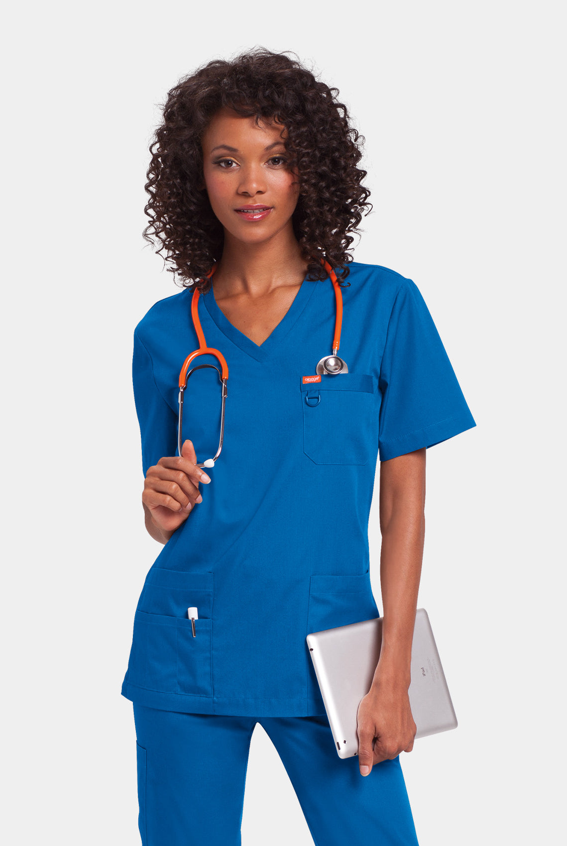Orange Standard Balboa Scrub Top - Royal