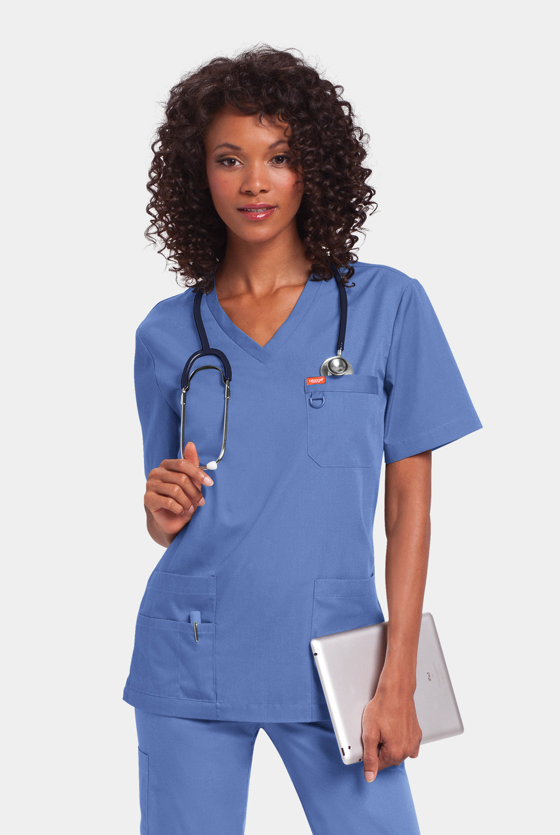 Orange Standard Balboa Scrub Top - True Ceil