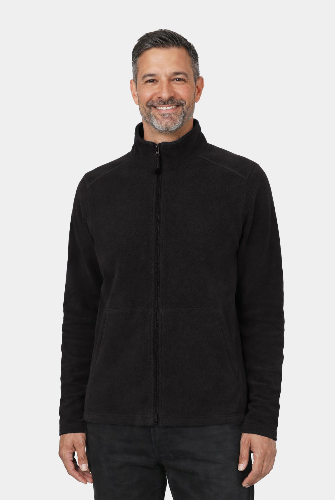 unisex perth fleece scrub jacket velilla black