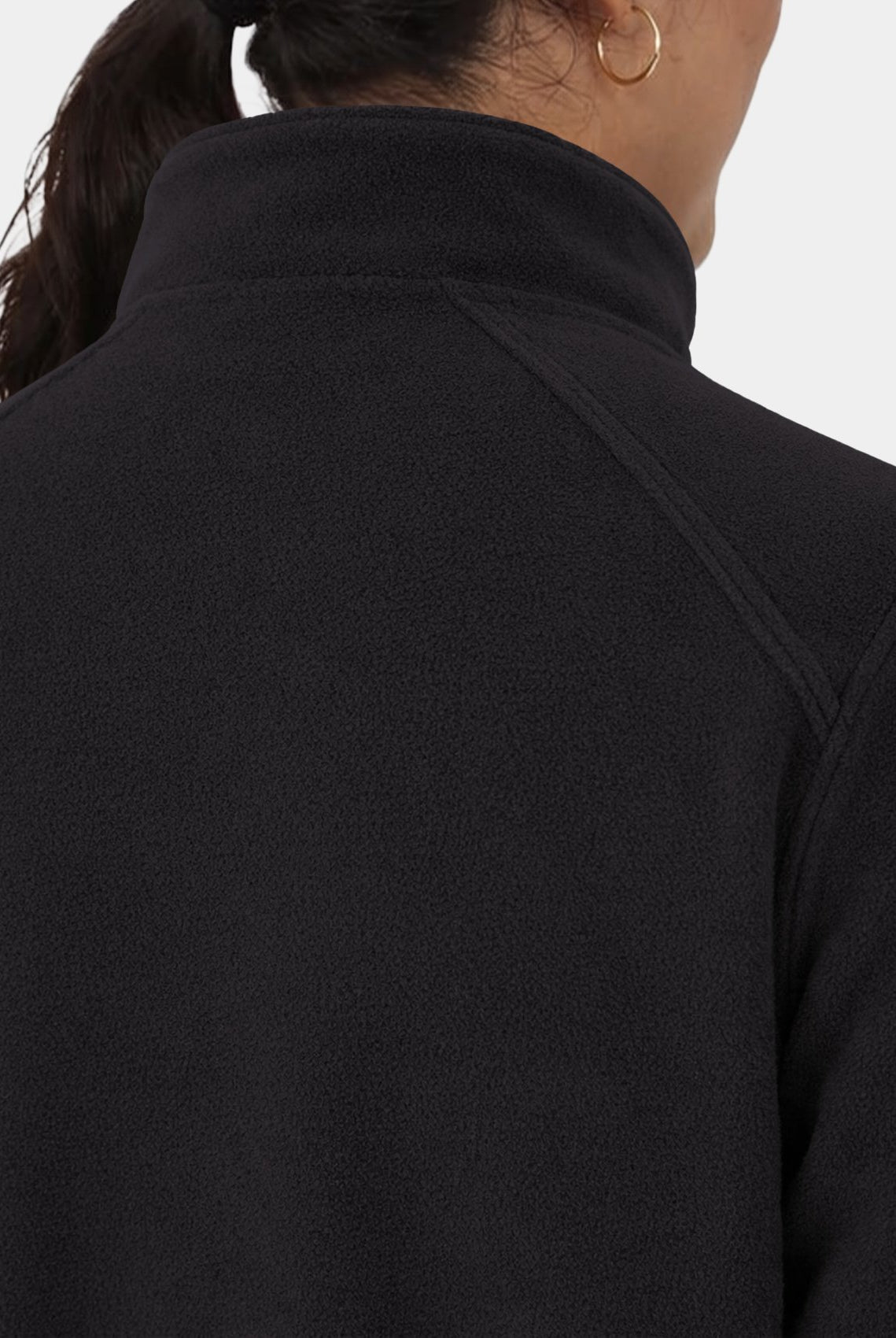 unisex perth fleece scrub jacket velilla black