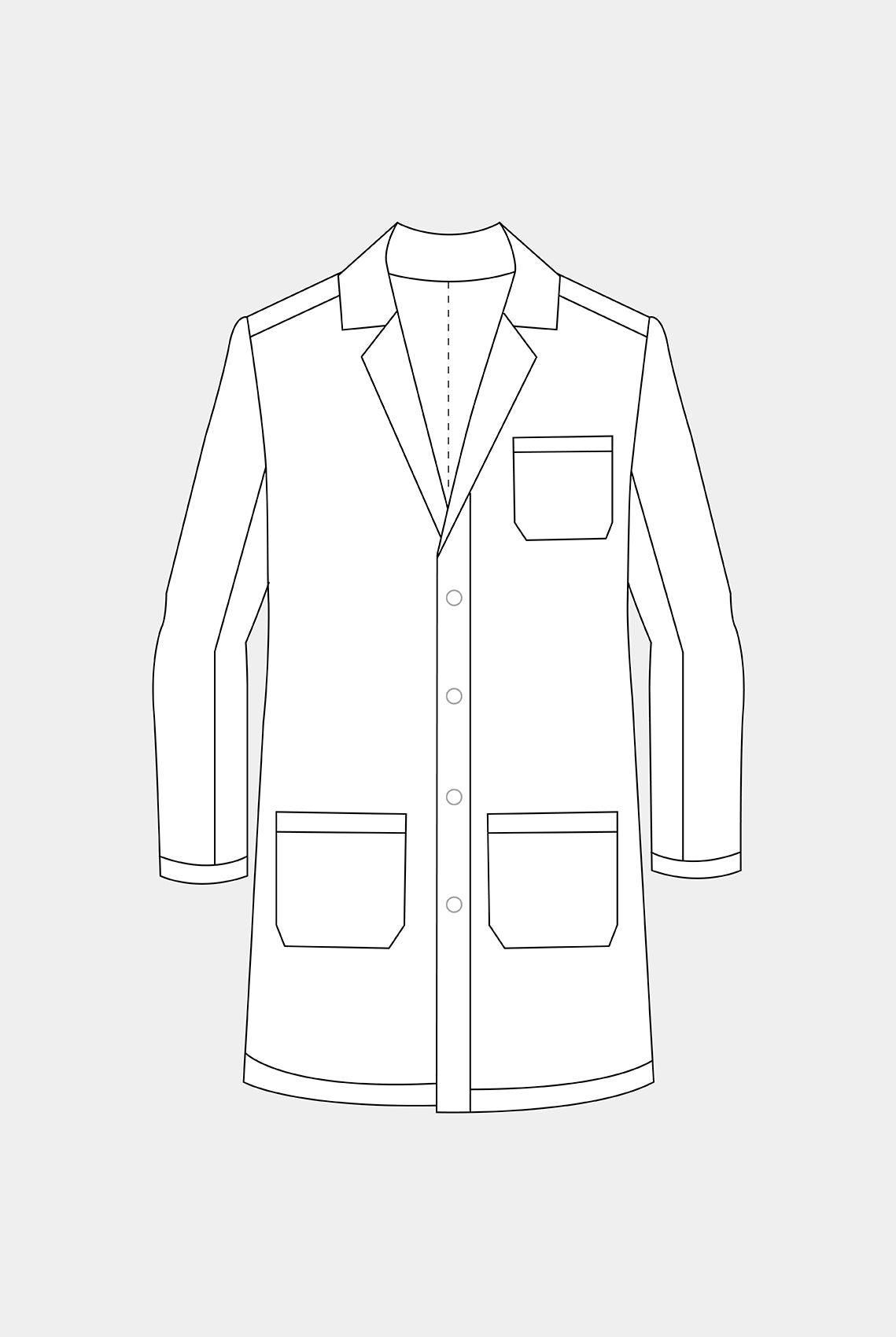 Prestige White Unisex Lab Coat