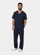 Orange Standard Unisex Scrub Set - Navy