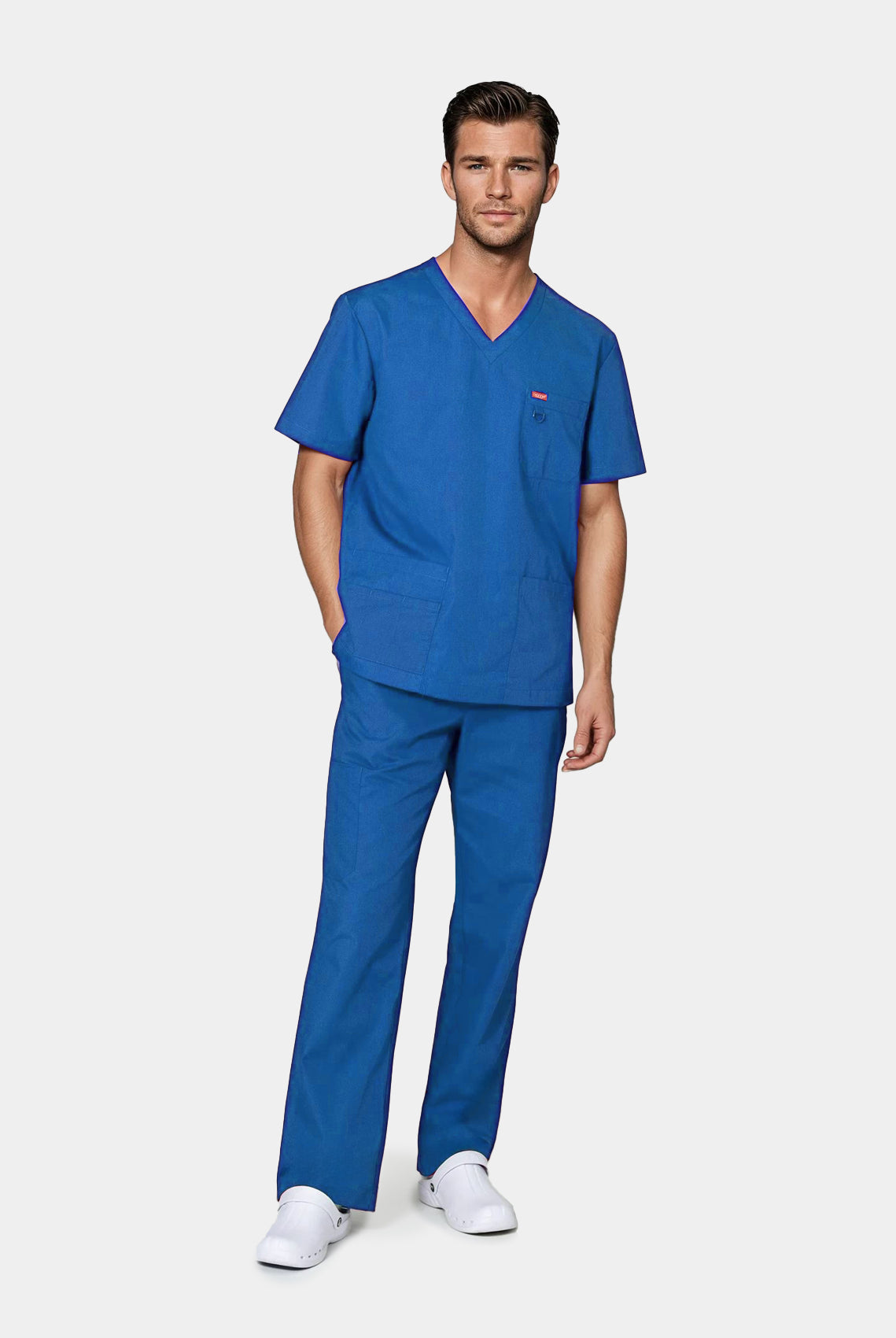 Orange Standard Unisex Scrub Set - Royal
