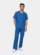 Orange Standard Unisex Scrub Set - Royal