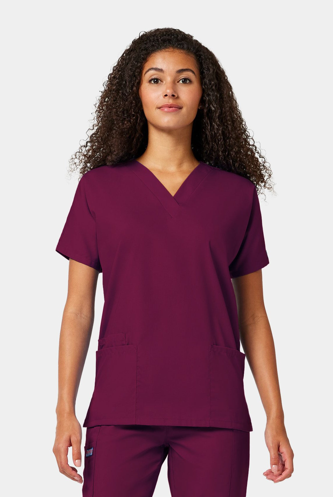 unisex scrub top cherokee - wine