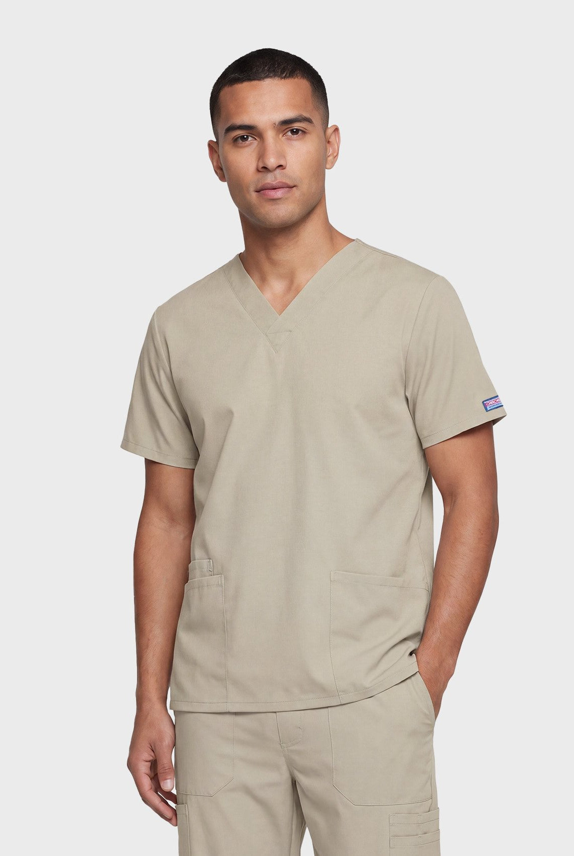 unisex-scrub-top-cherokee-originals-4700-khaki3