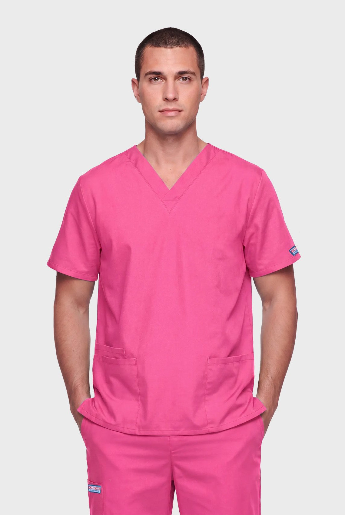 unisex-scrub-top-cherokee-originals-4700-shocking-pink3