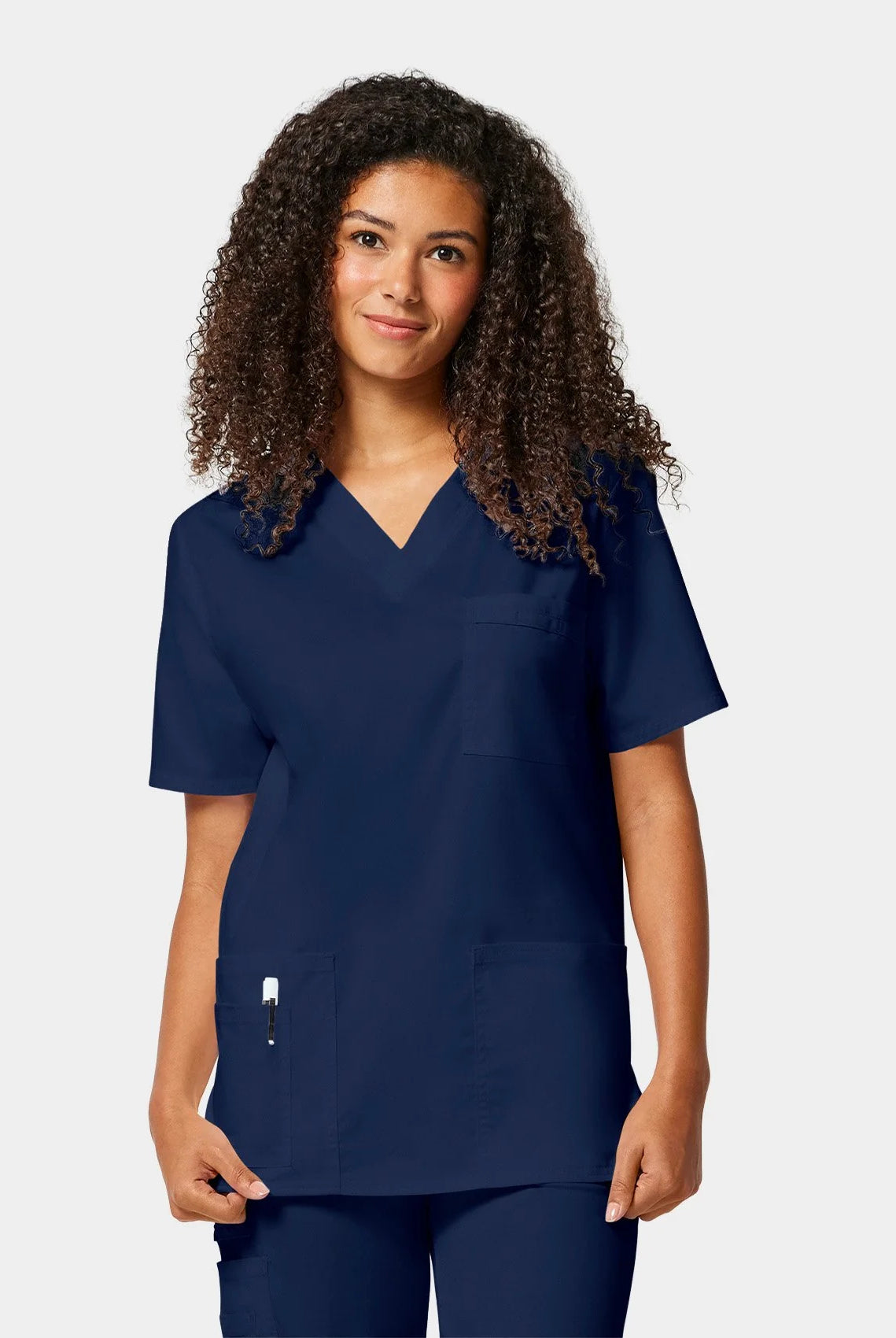 Cherokee Core Stretch Unisex V-Neck Scrub Top WWE4725 - Navy