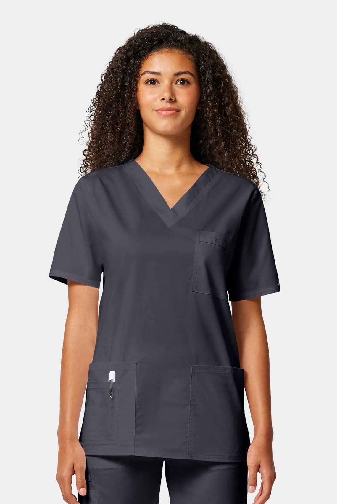 Cherokee Core Stretch Unisex V-Neck Scrub Top WWE4725 - Pewter