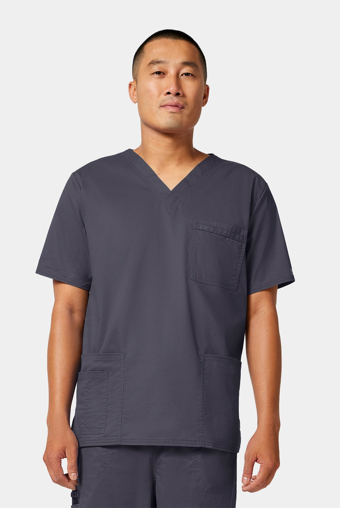 Cherokee Core Stretch Unisex V-Neck Scrub Top WWE4725 - Pewter