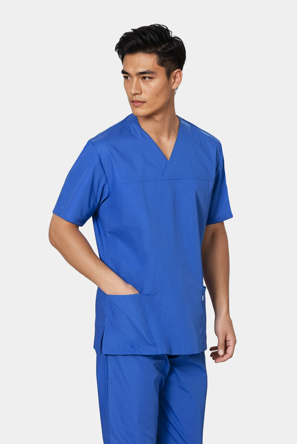 HappyFIT Unisex Scrub Top - Royal