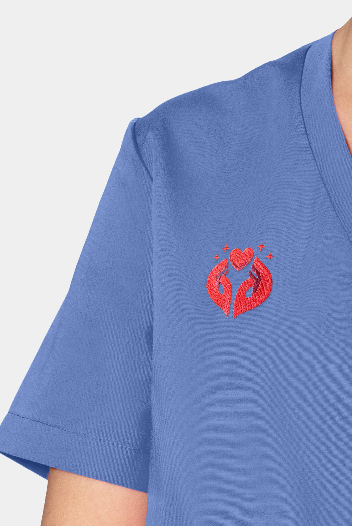 Orange Standard Balboa Scrub Top - True Ceil - Embroidery