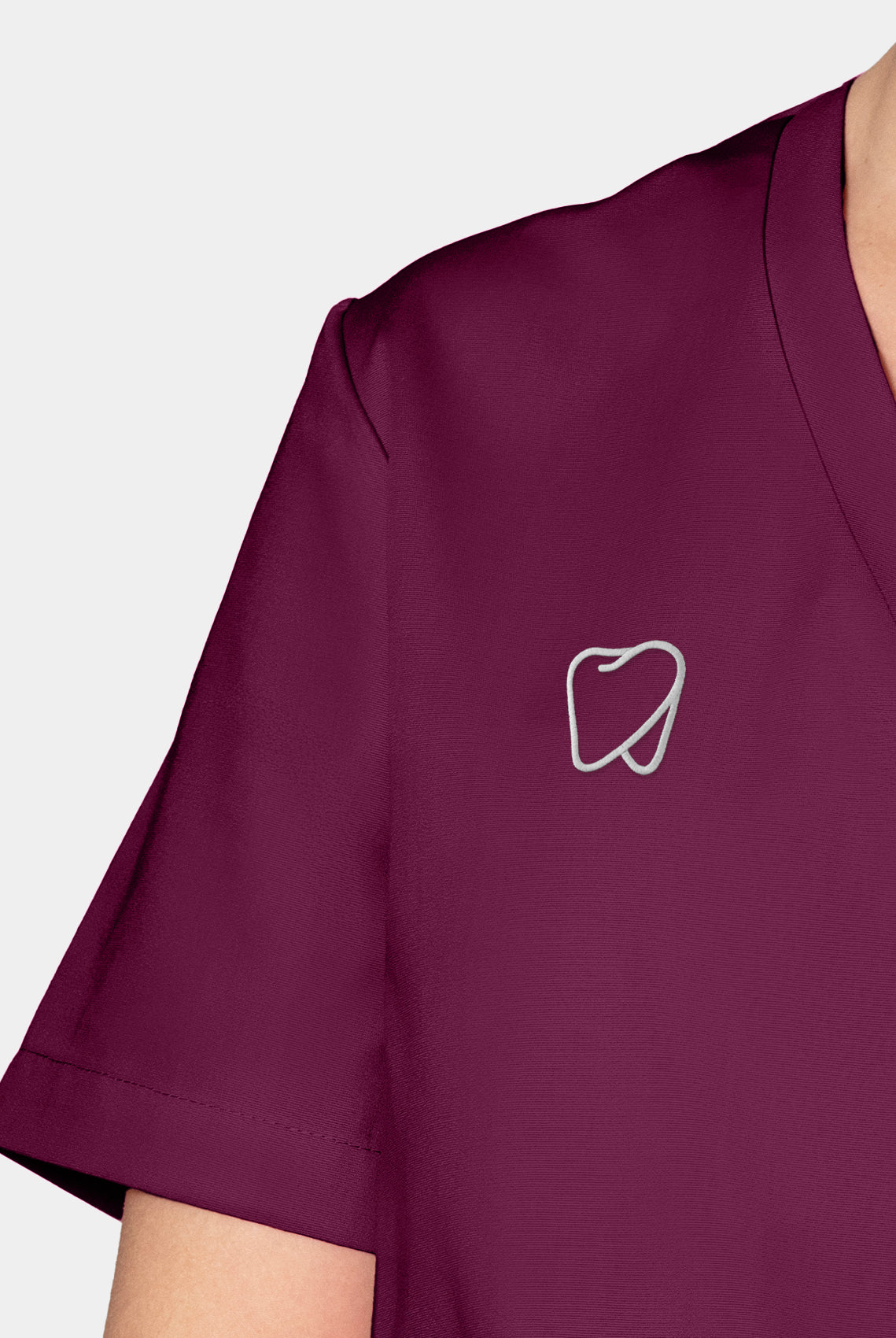 Orange Standard Balboa Scrub Top - Wine-Embroidery