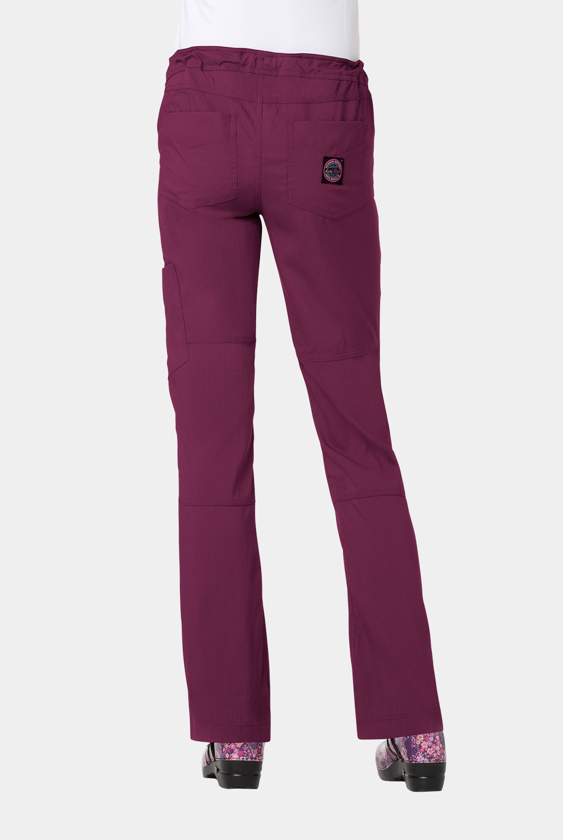 Koi Lite Peace Scrub Trousers - Wine - Back