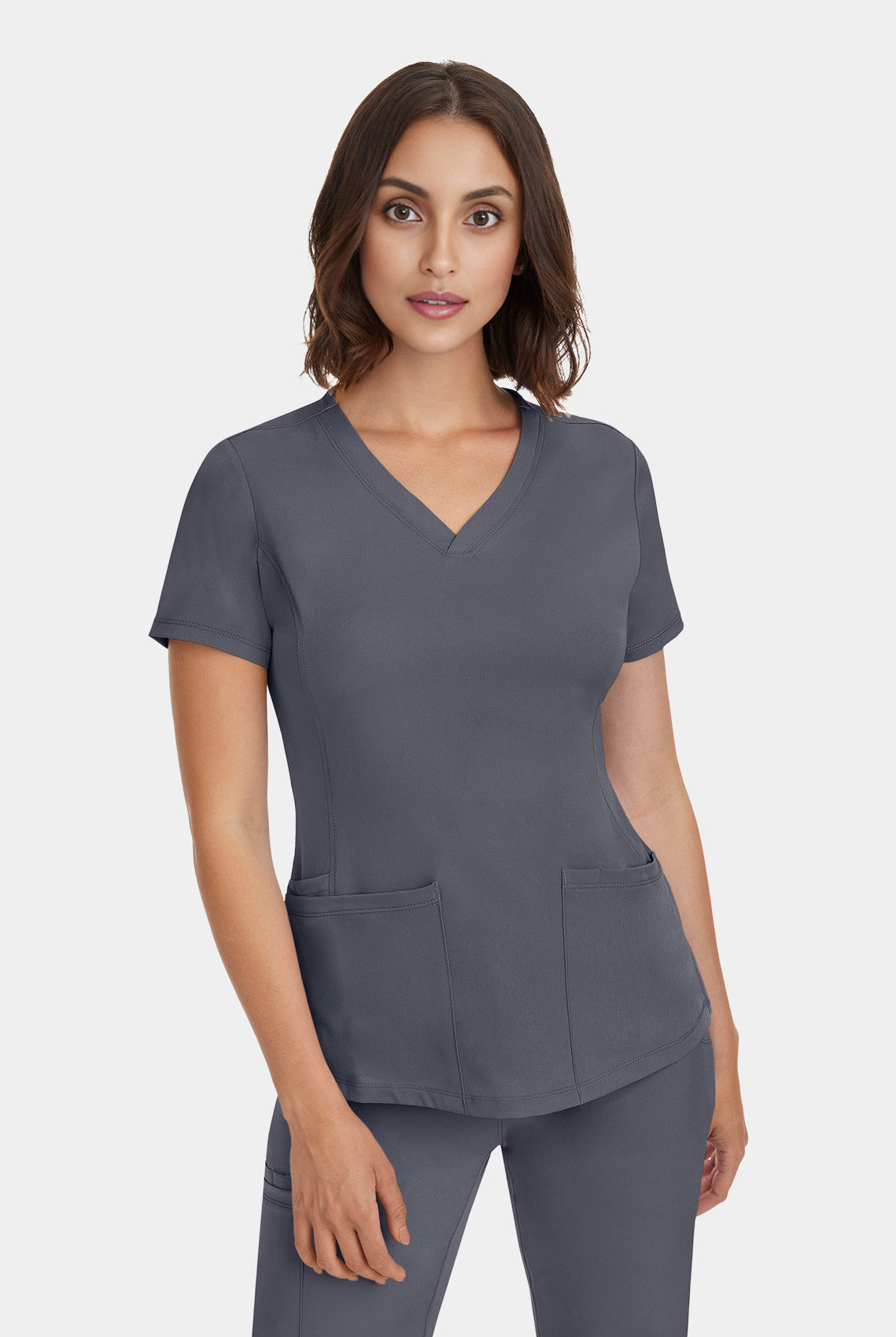 Healing Hands Monica Scrub Top - Pewter