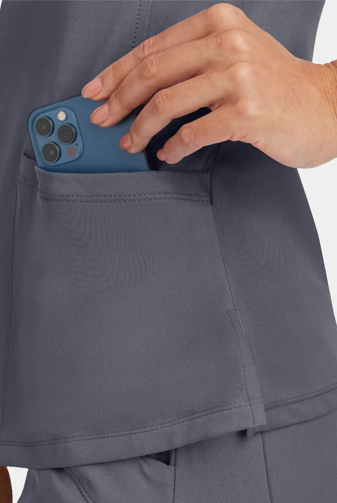 Healing Hands Monica Scrub Top - Pewter