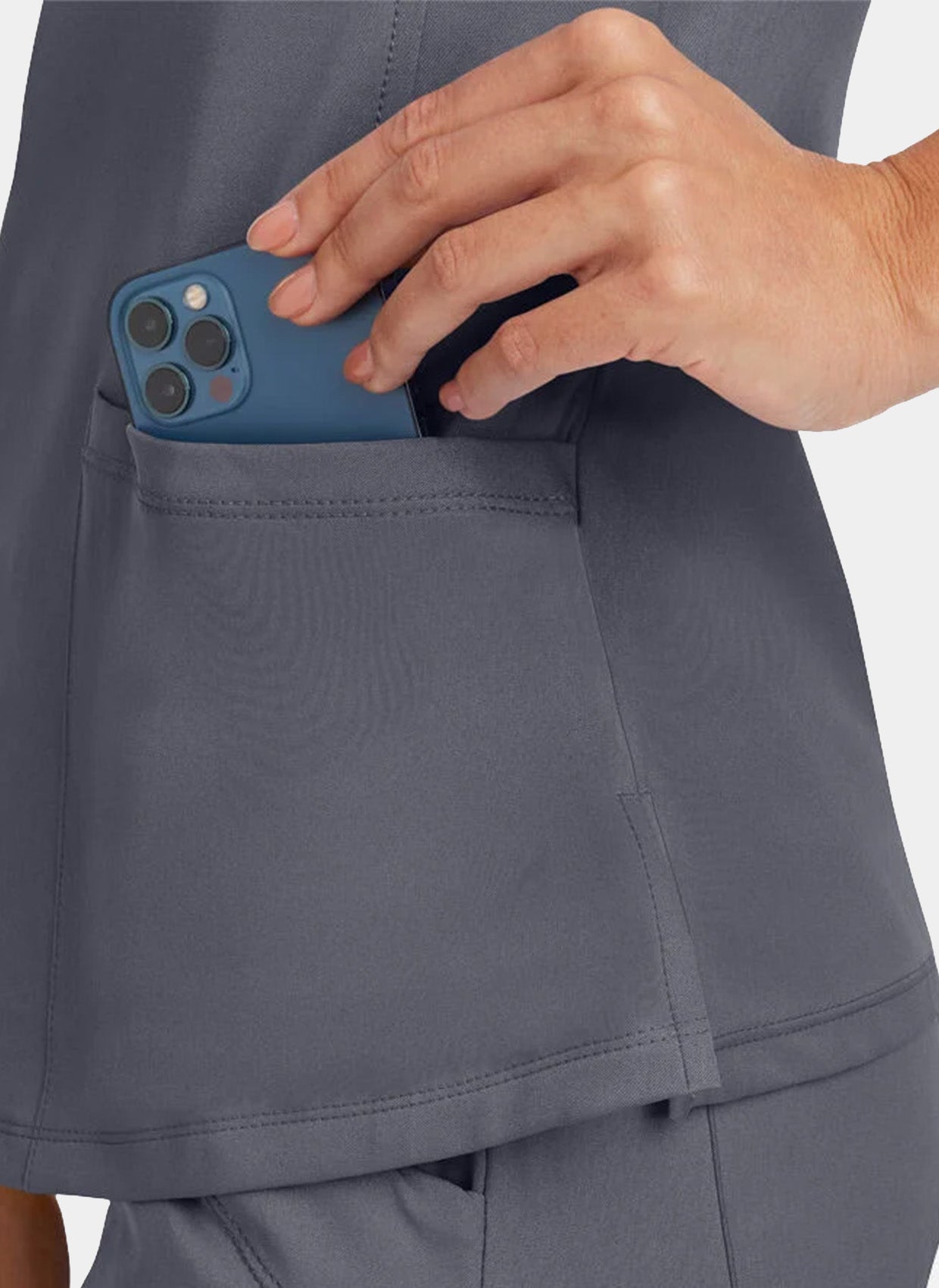 Healing Hands Monica Scrub Top - Pewter