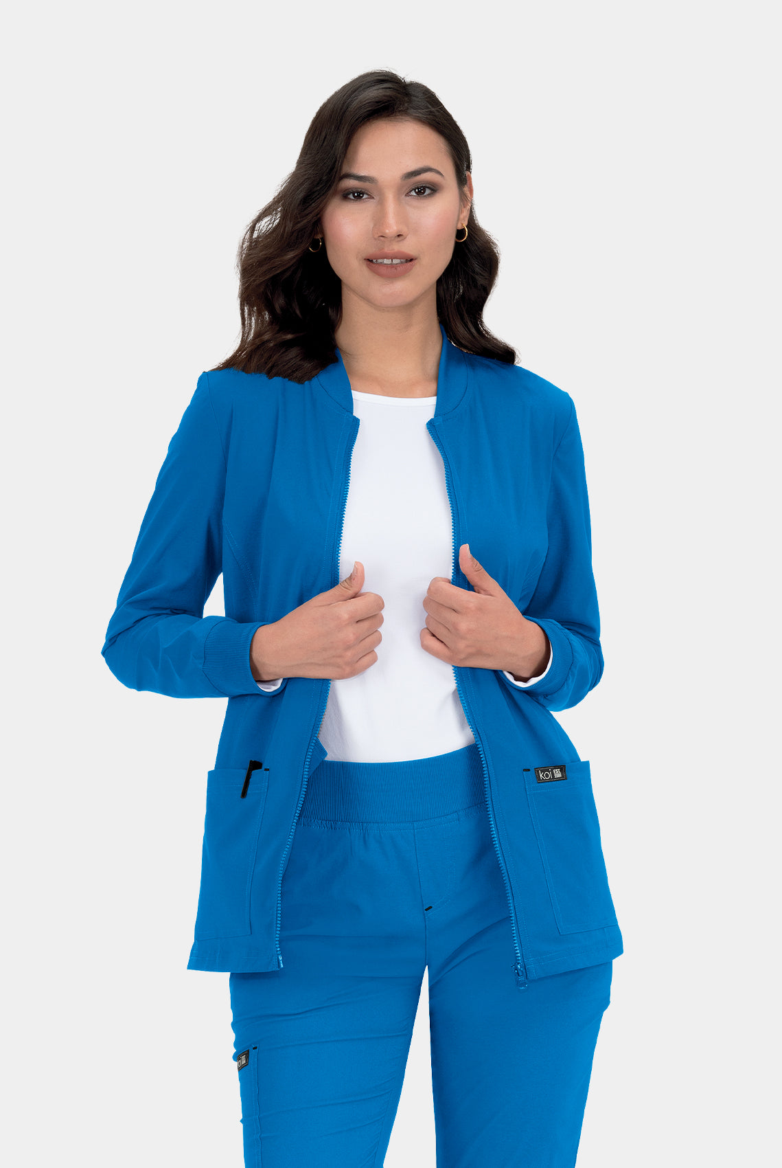 Koi Basics Andrea Scrub Jacket - Royal