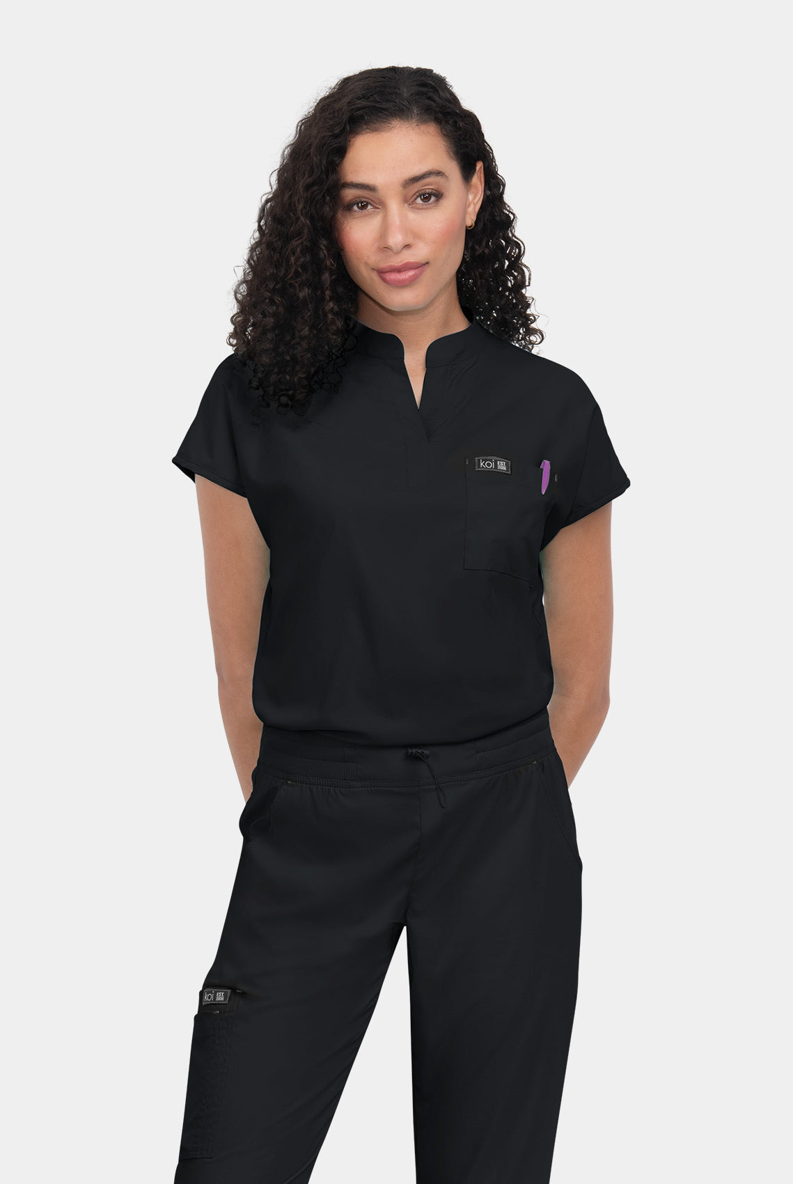 Koi Basics Ari Scrub Top - Black
