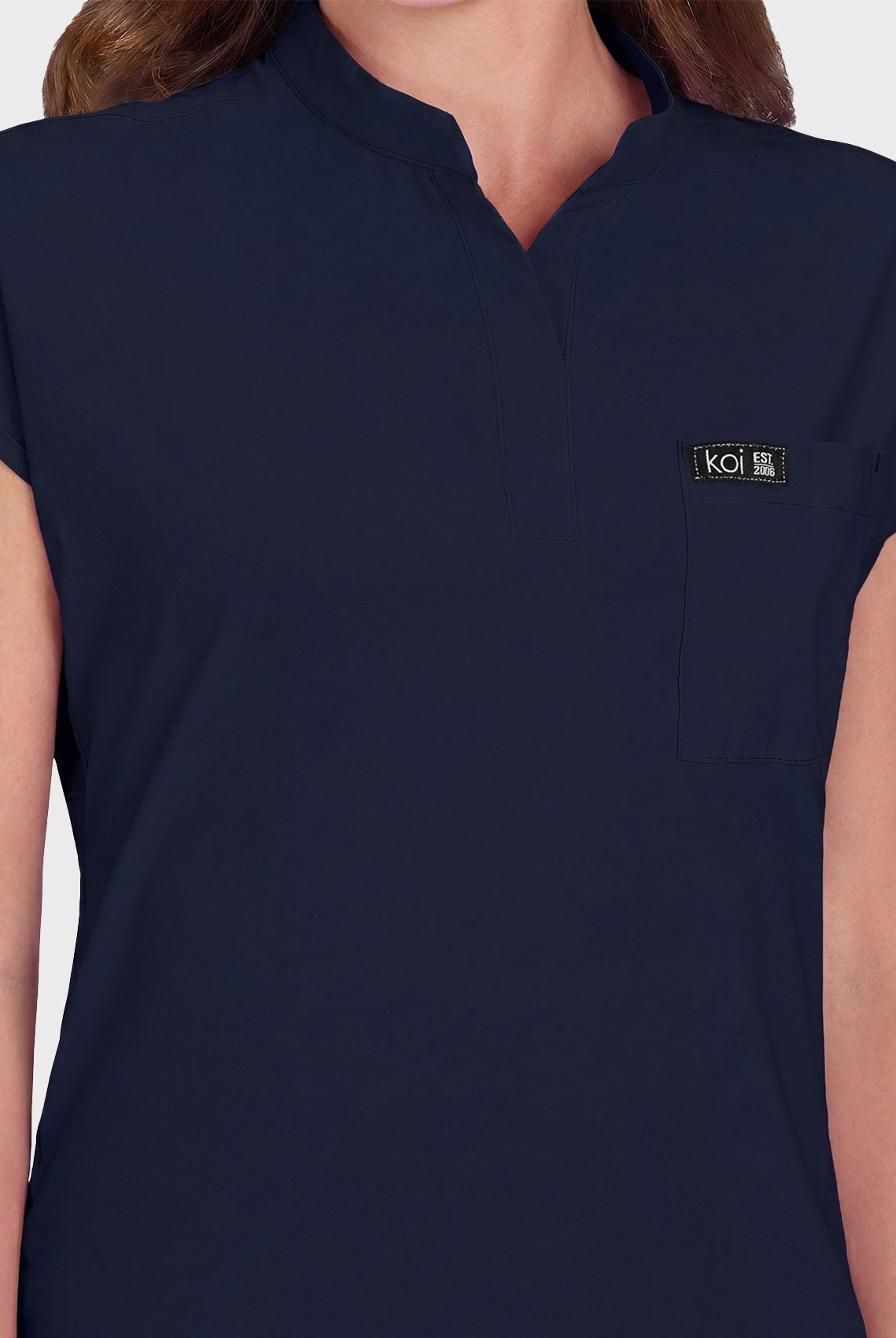 womens-koi-basics-ari-scrub-top-navy-1