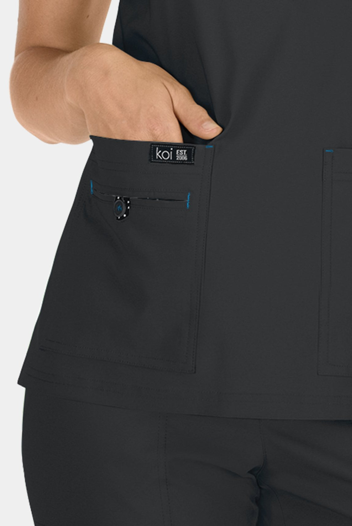 Koi Basics Becca Scrub Top - black