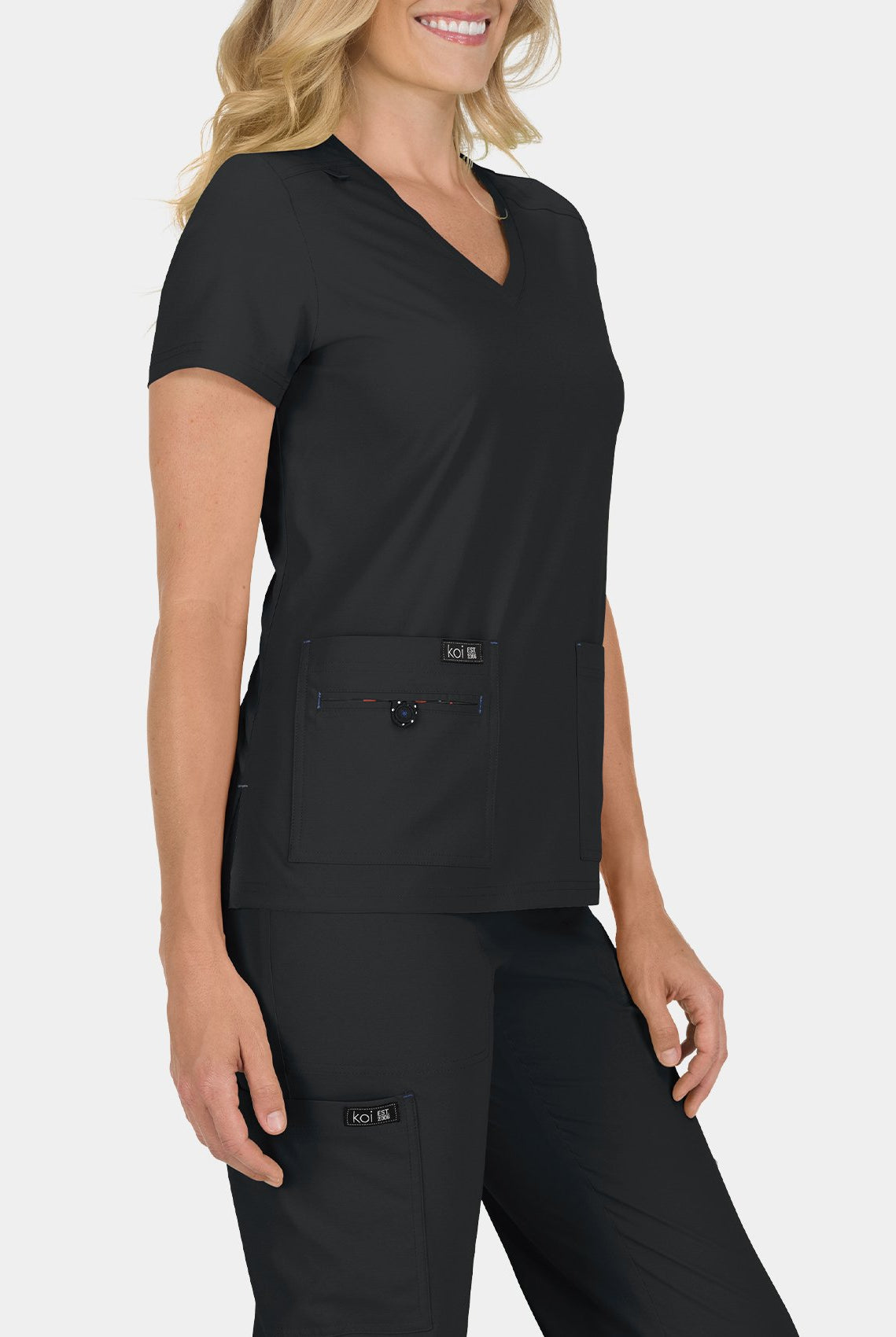 Koi Basics Becca Scrub Top - black