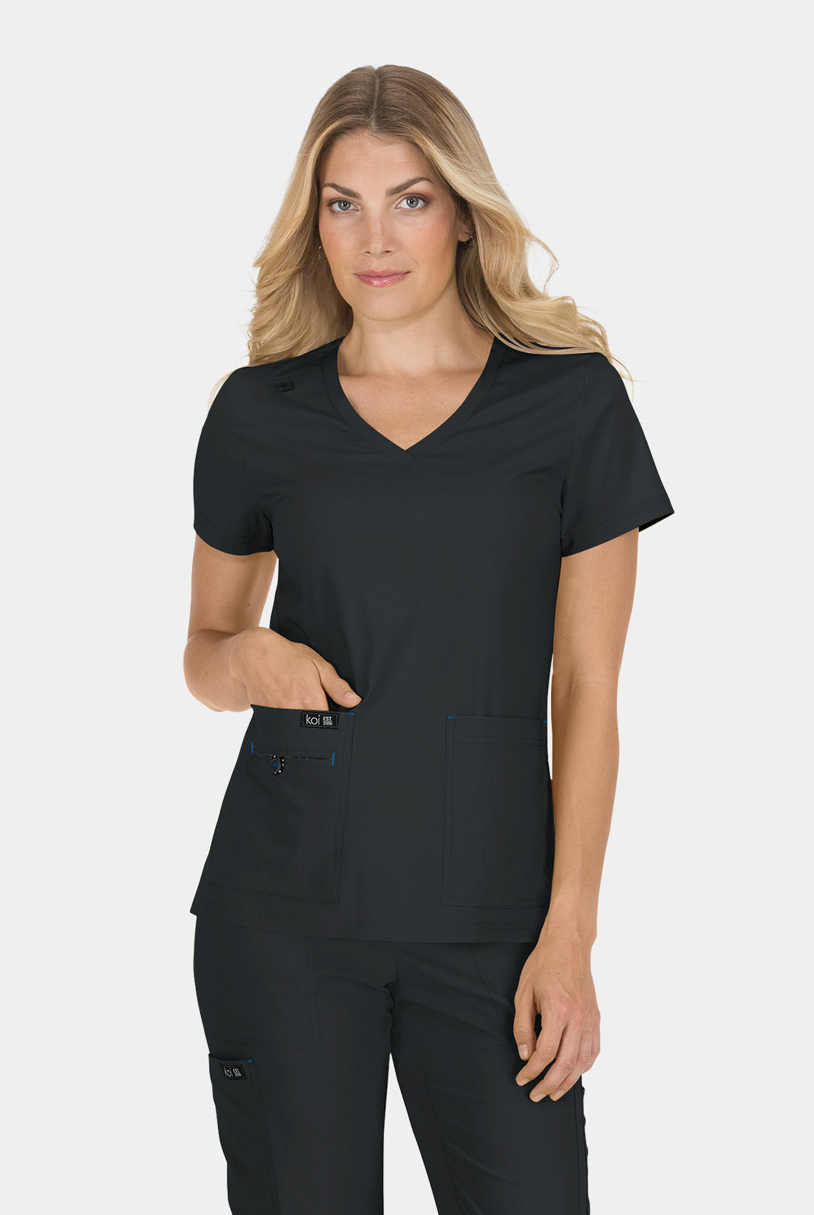 Koi Basics Becca Scrub Top - Black