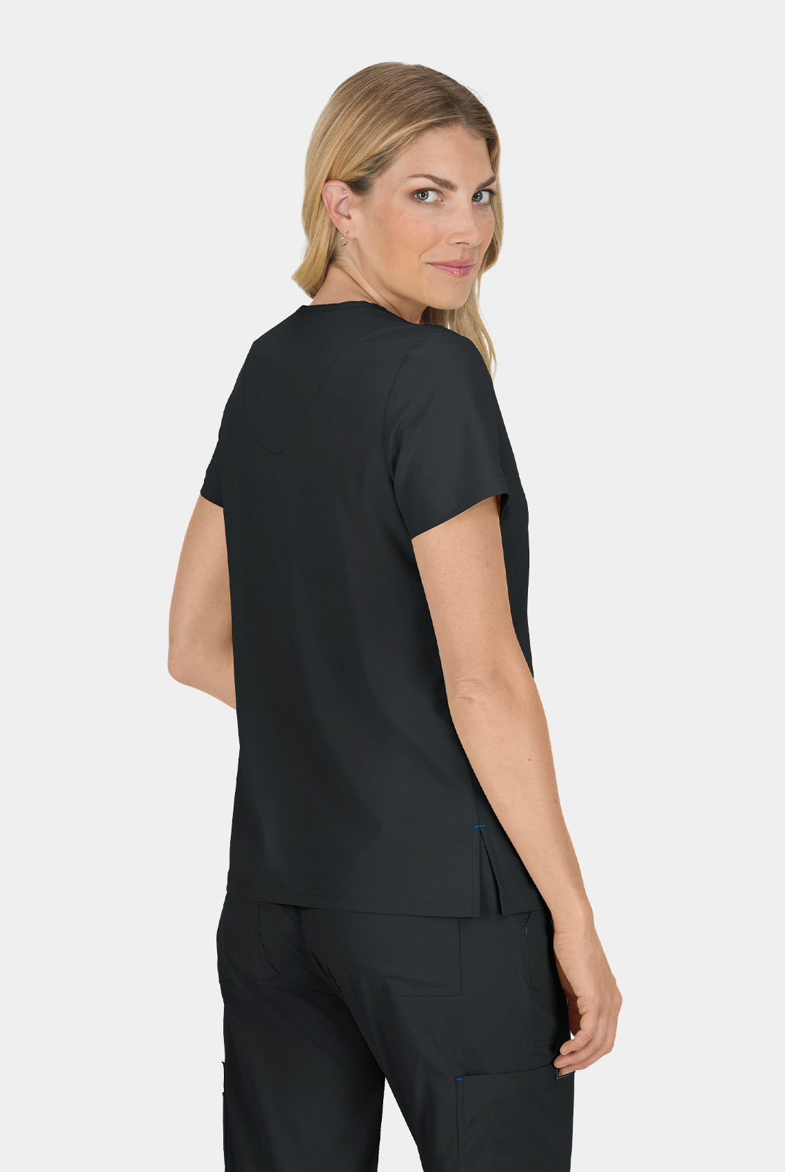 Koi Basics Becca Scrub Top - Black - Back
