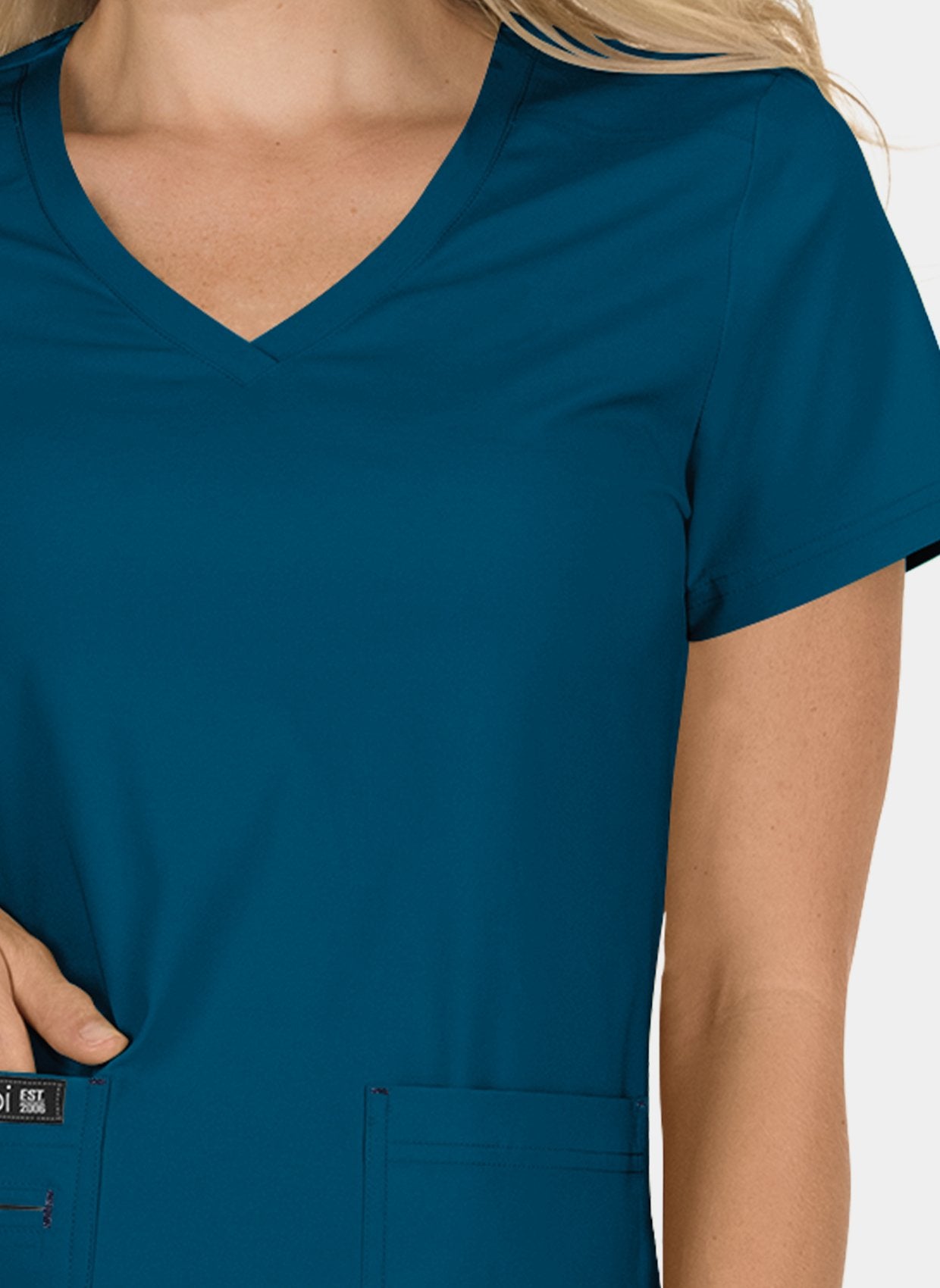 Koi Basics Becca Scrub Top - caribbean