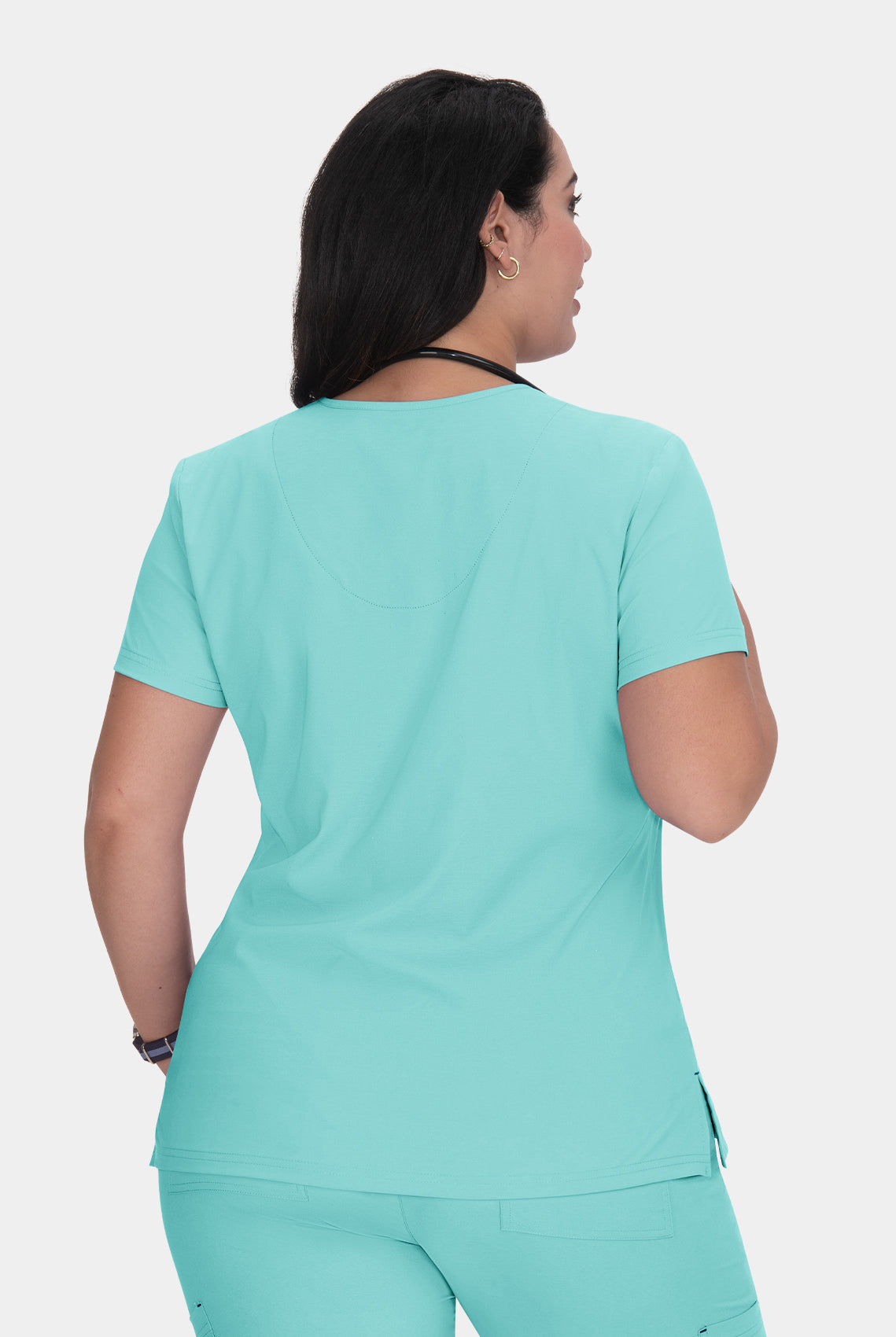 Koi Basics Becca Scrub Top - Fresh Mint - Back