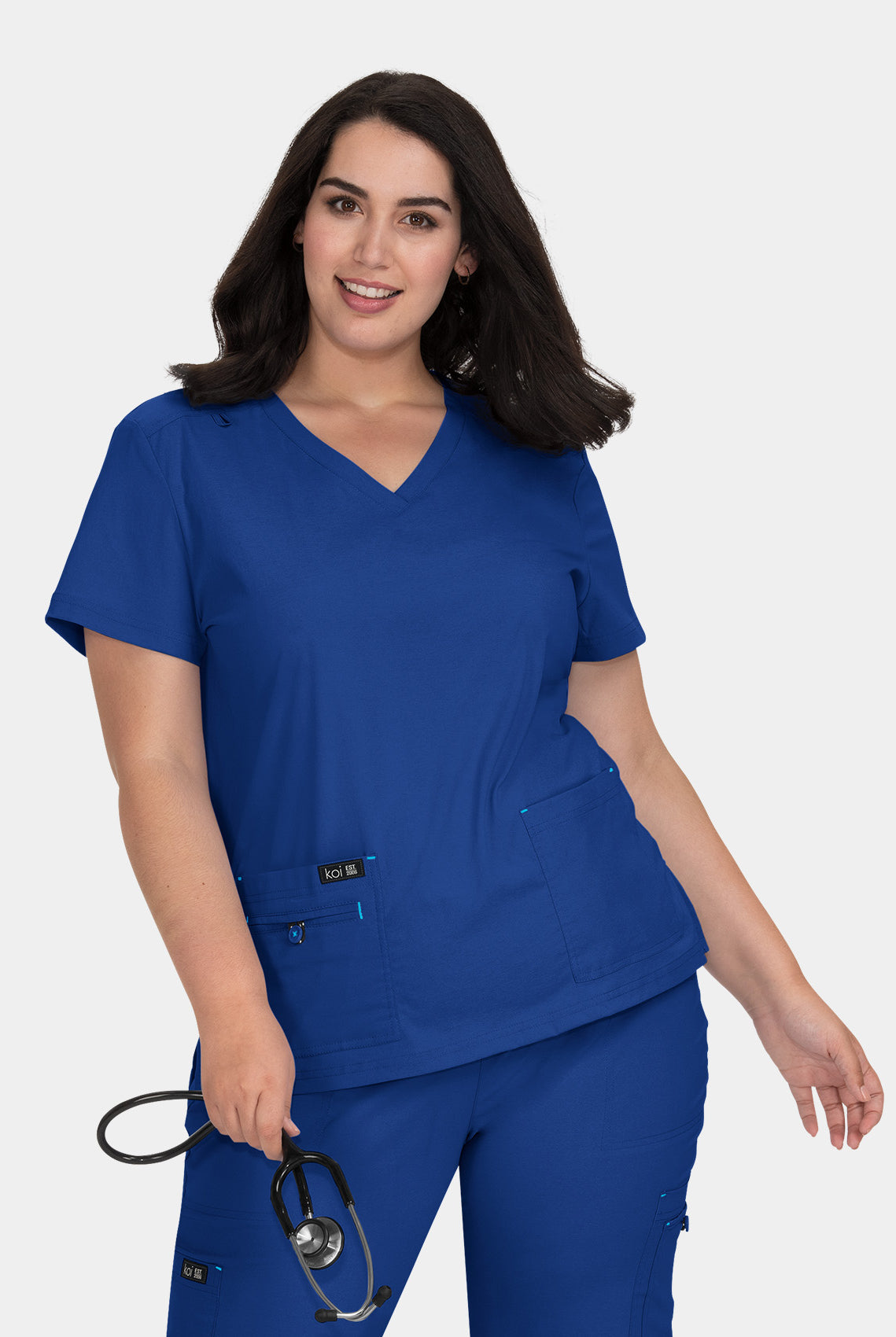 Koi Basics Becca Scrub Top - Galaxy