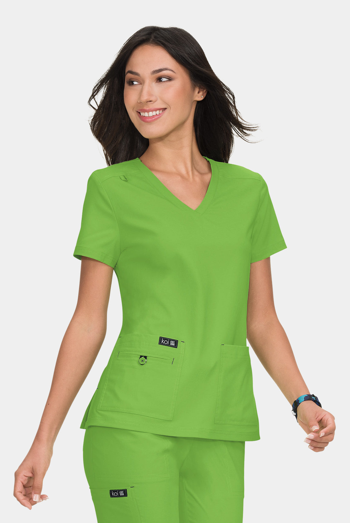 Koi Basics Becca Scrub Top - Green Tea