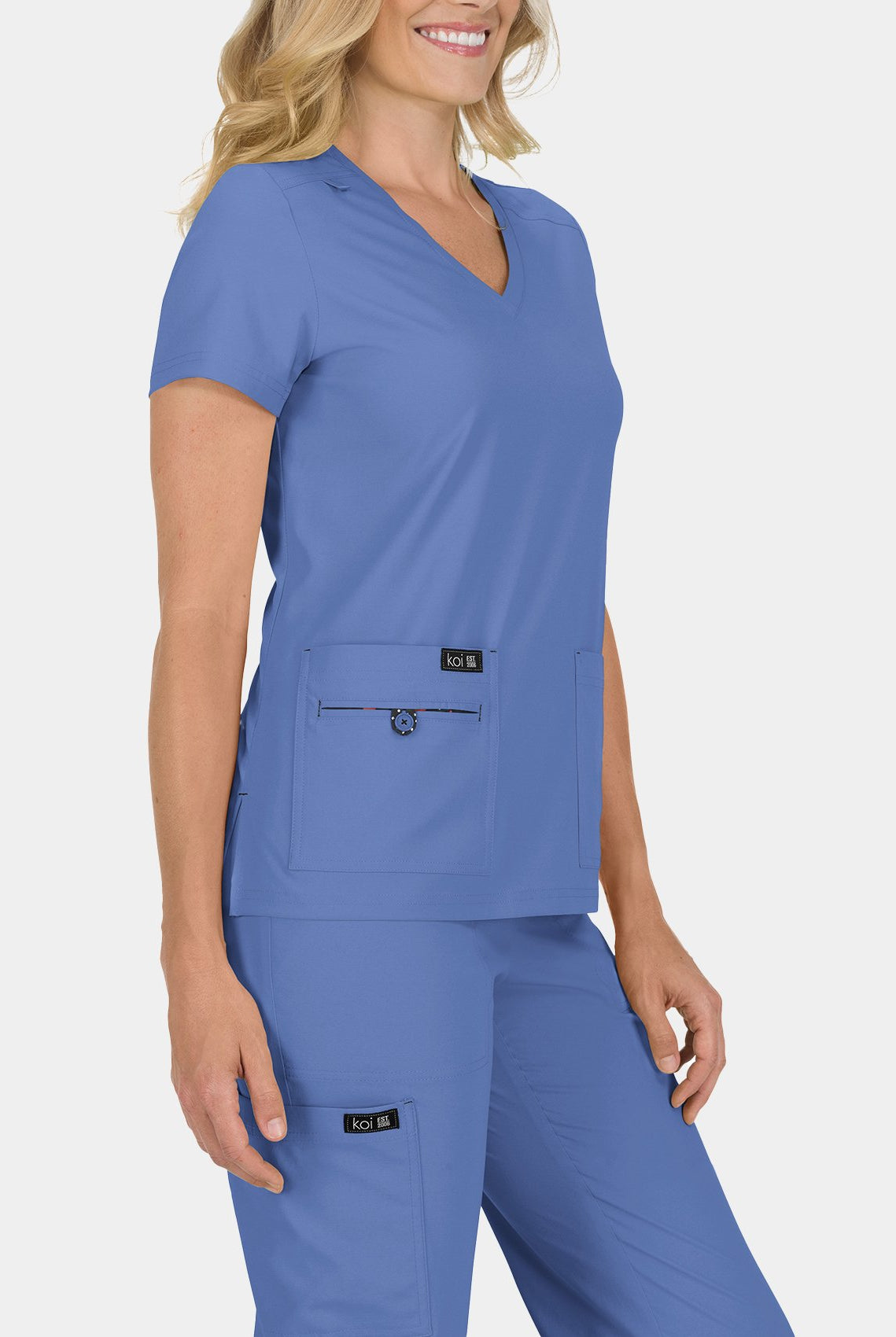 Koi Basics Becca Scrub Top - True Ceil