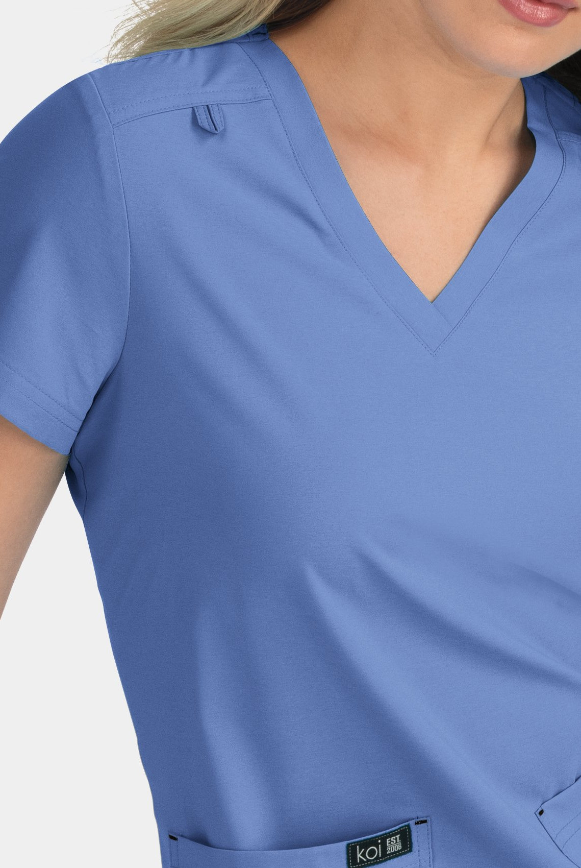 Koi Basics Becca Scrub Top - True Ceil