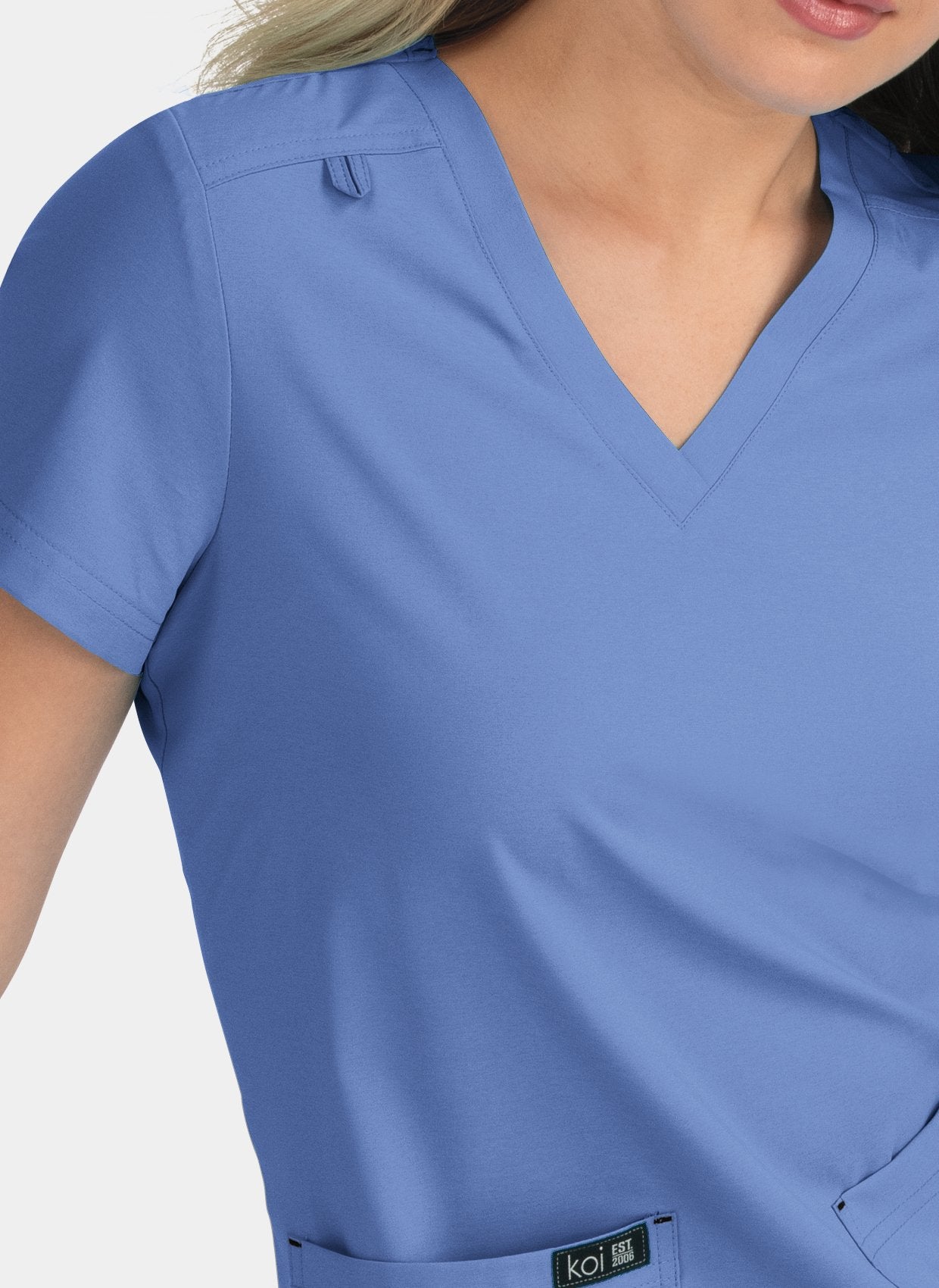 Koi Basics Becca Scrub Top - True Ceil