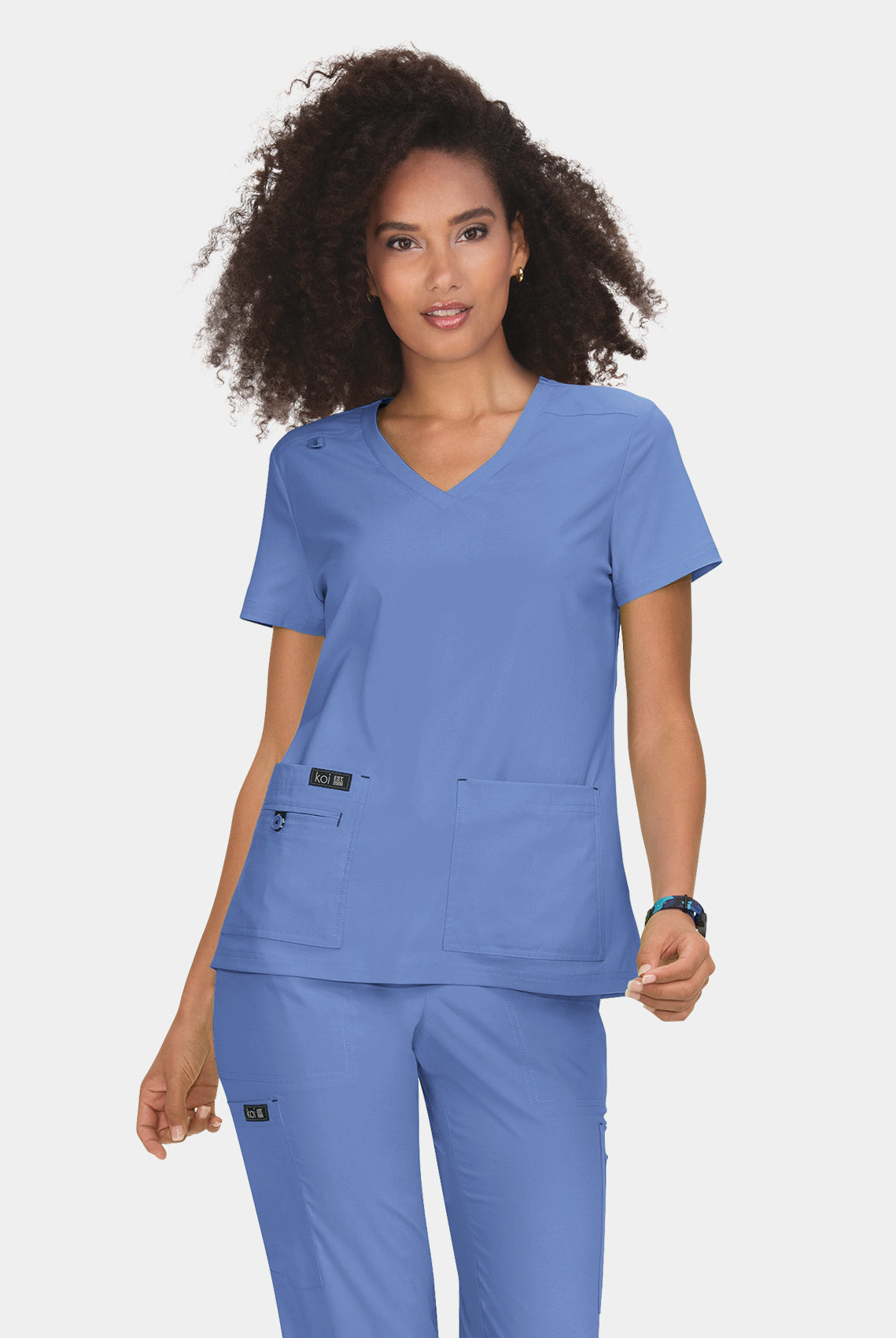 Koi Basics Becca Scrub Top - True Ceil