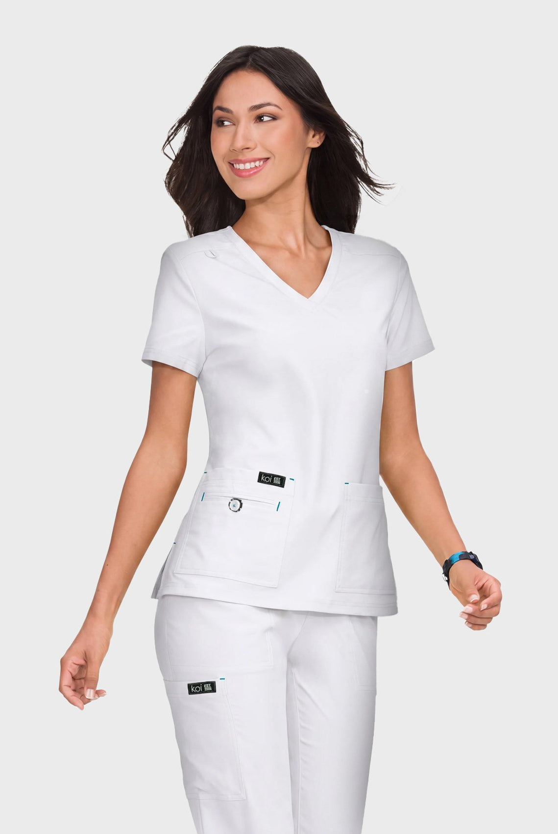 womens-koi-basics-becca-scrub-top-white