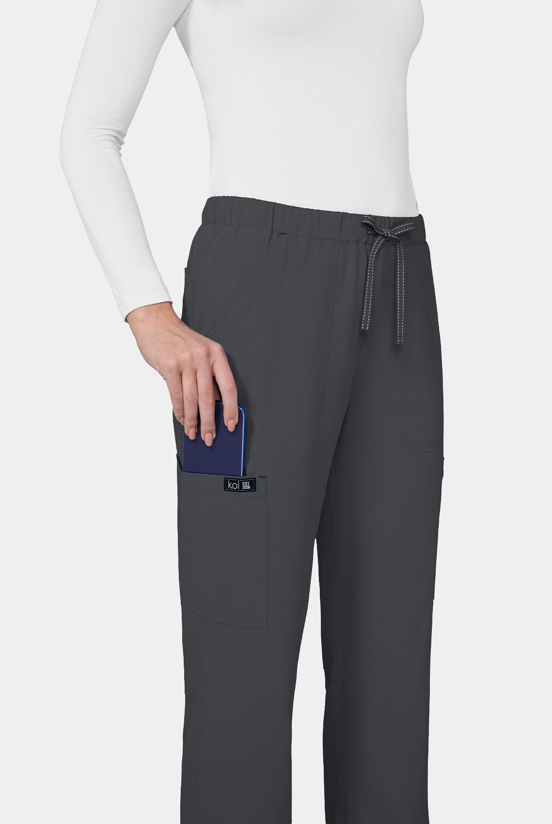 Koi Basics Holly Scrub Trousers - charcoal