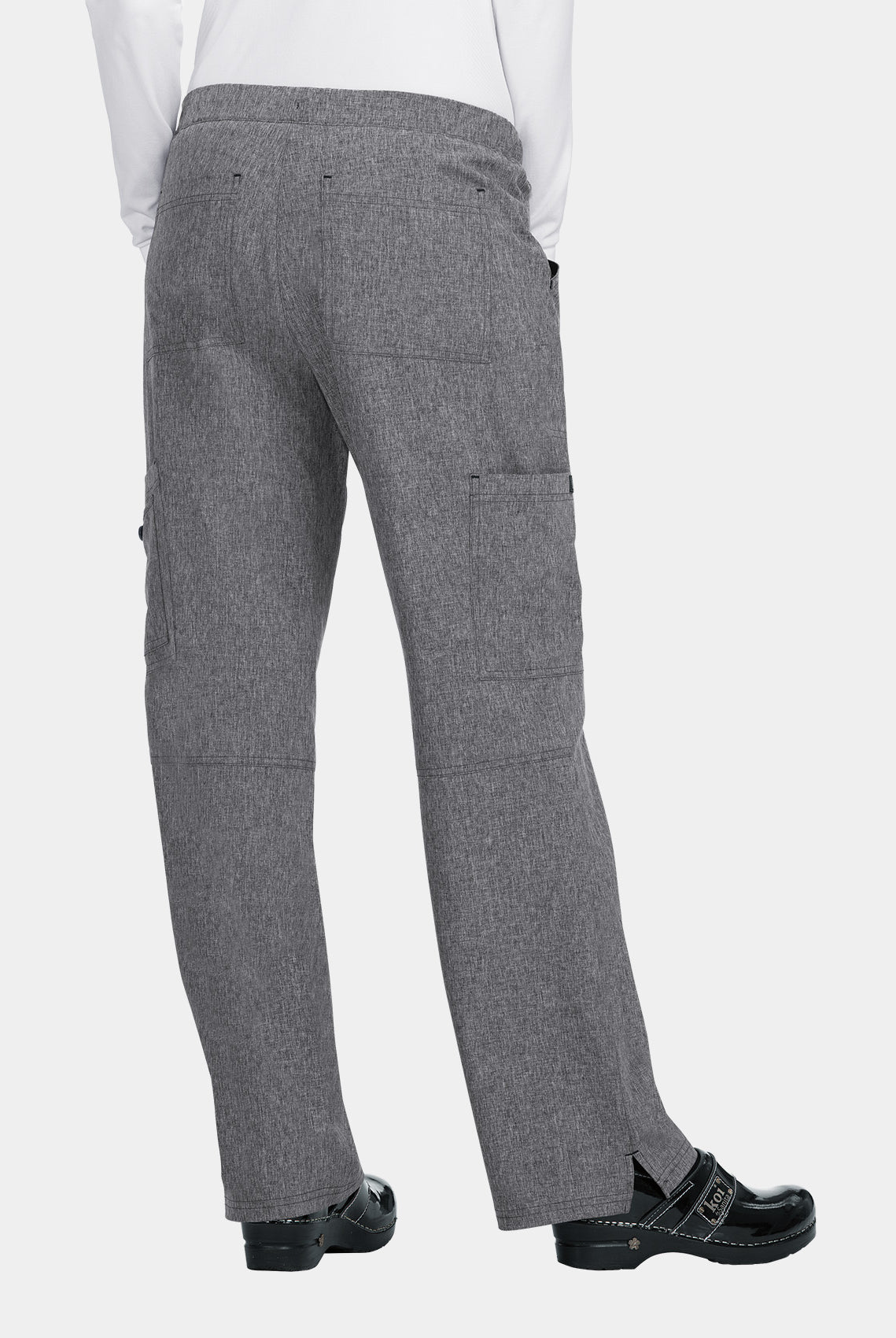 Koi Basics Holly Scrub Trousers - Heather Grey - Back