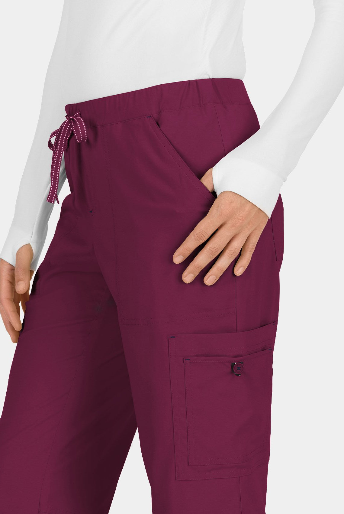 Koi Basics Holly Scrub Trousers - wine
