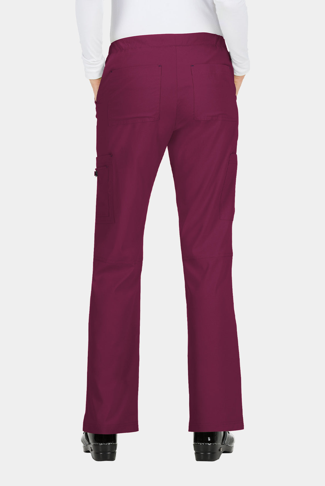 Koi Basics Holly Scrub Trousers - Wine - Back