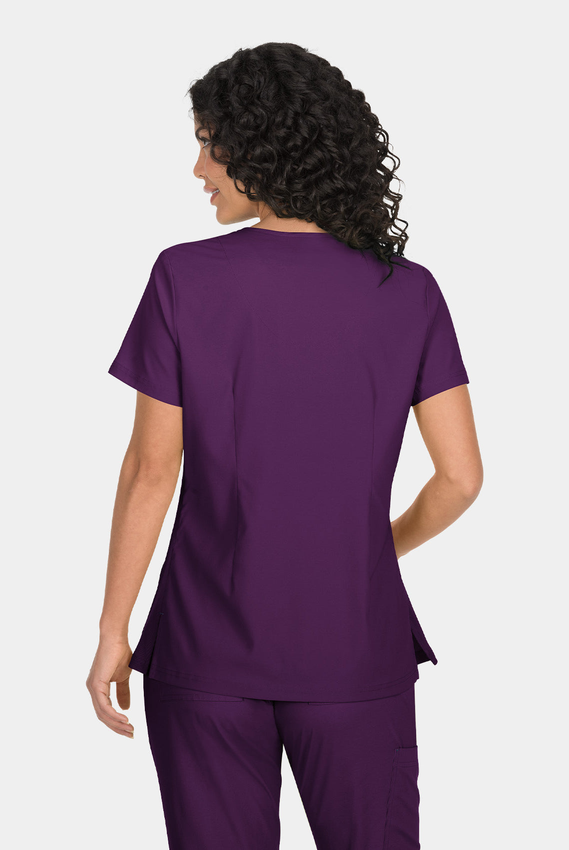 Koi Basics Katie Scrub Top - Eggplant
