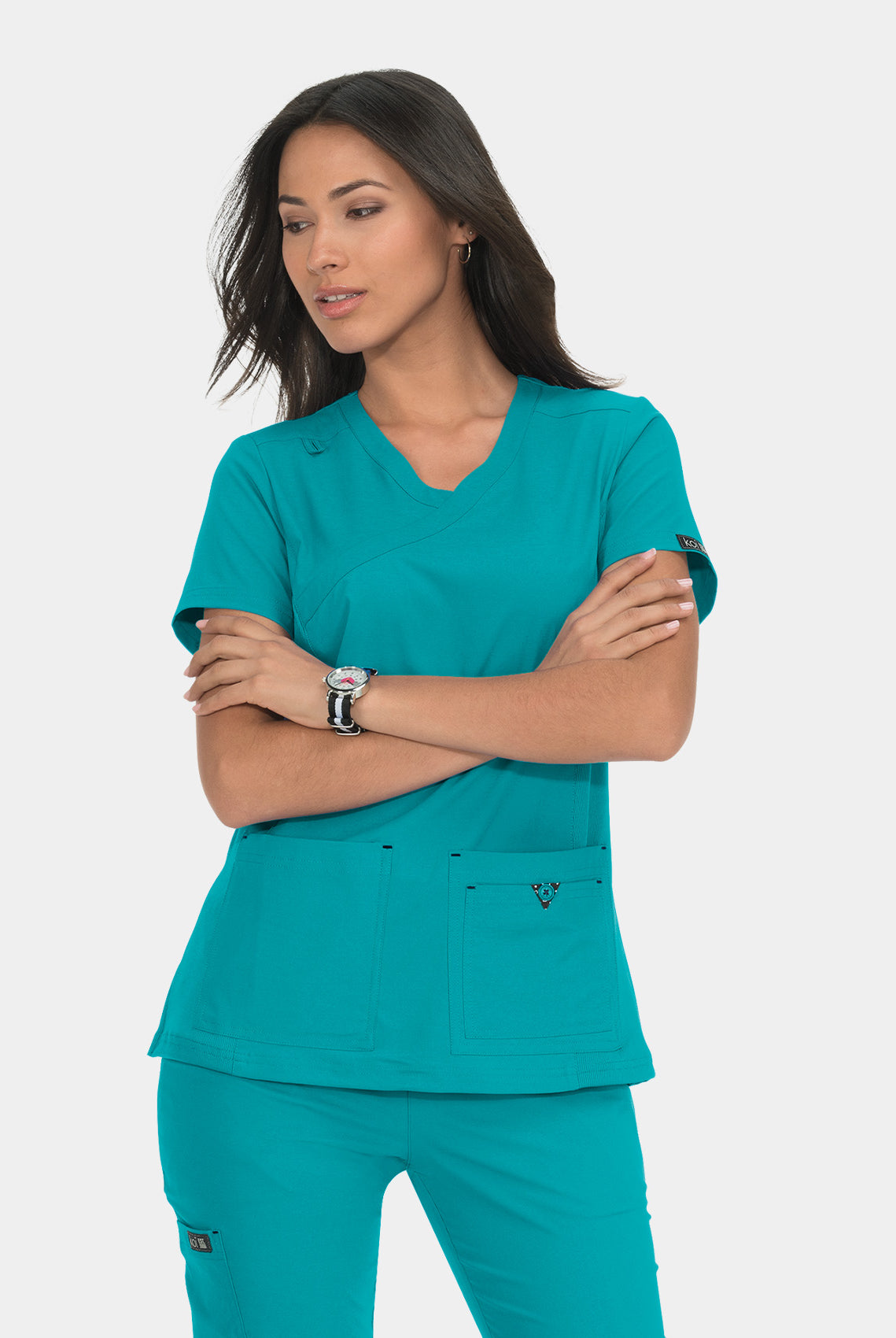 Koi Basics Katie Scrub Top - Teal
