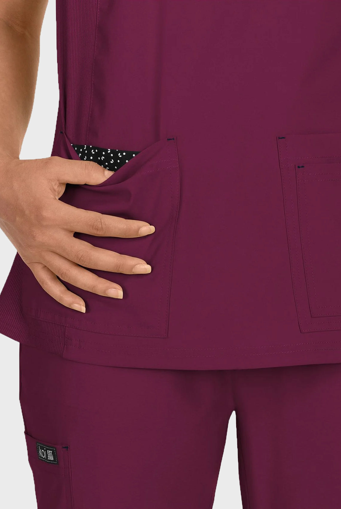 womens-koi-basics-katie-scrub-top-wine-3