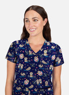 Koi Basics Leslie Scrub Top - Otters