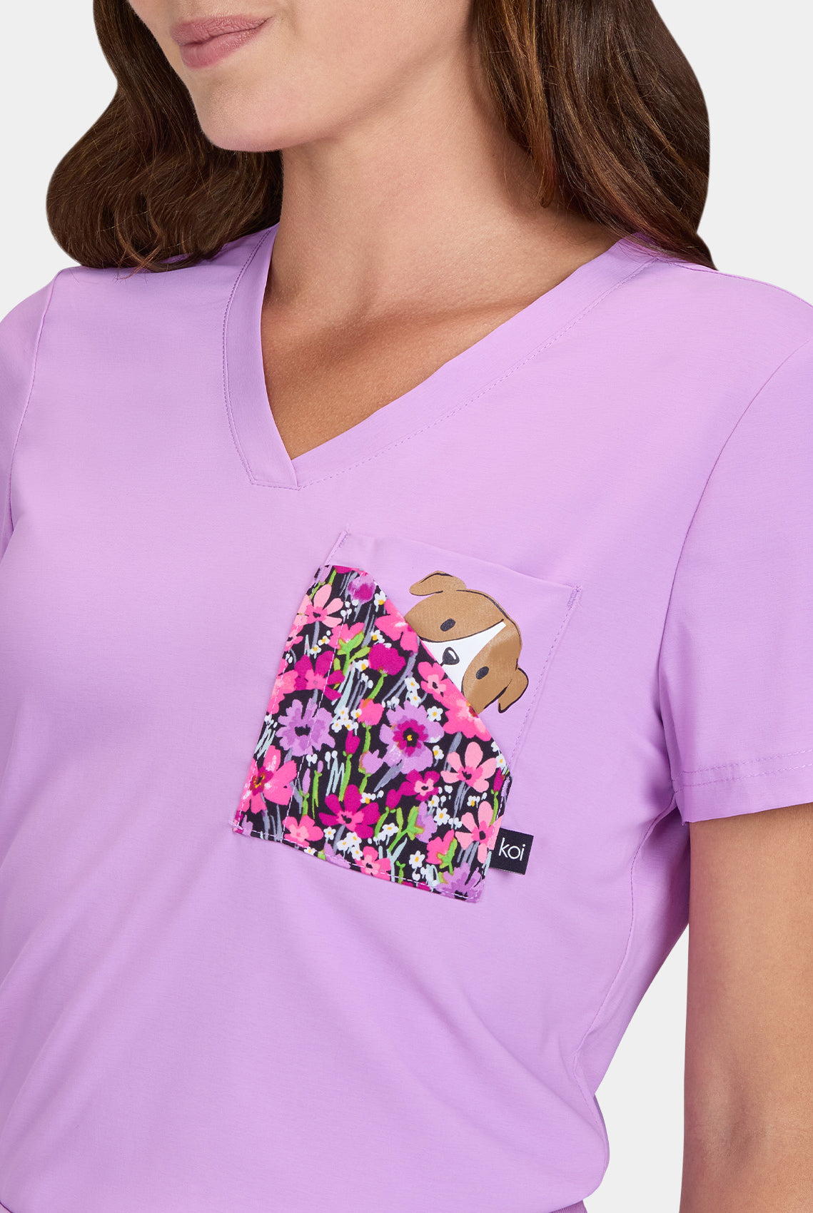 Koi Basics Nixie Placement Top - Bloom Lavender Detail